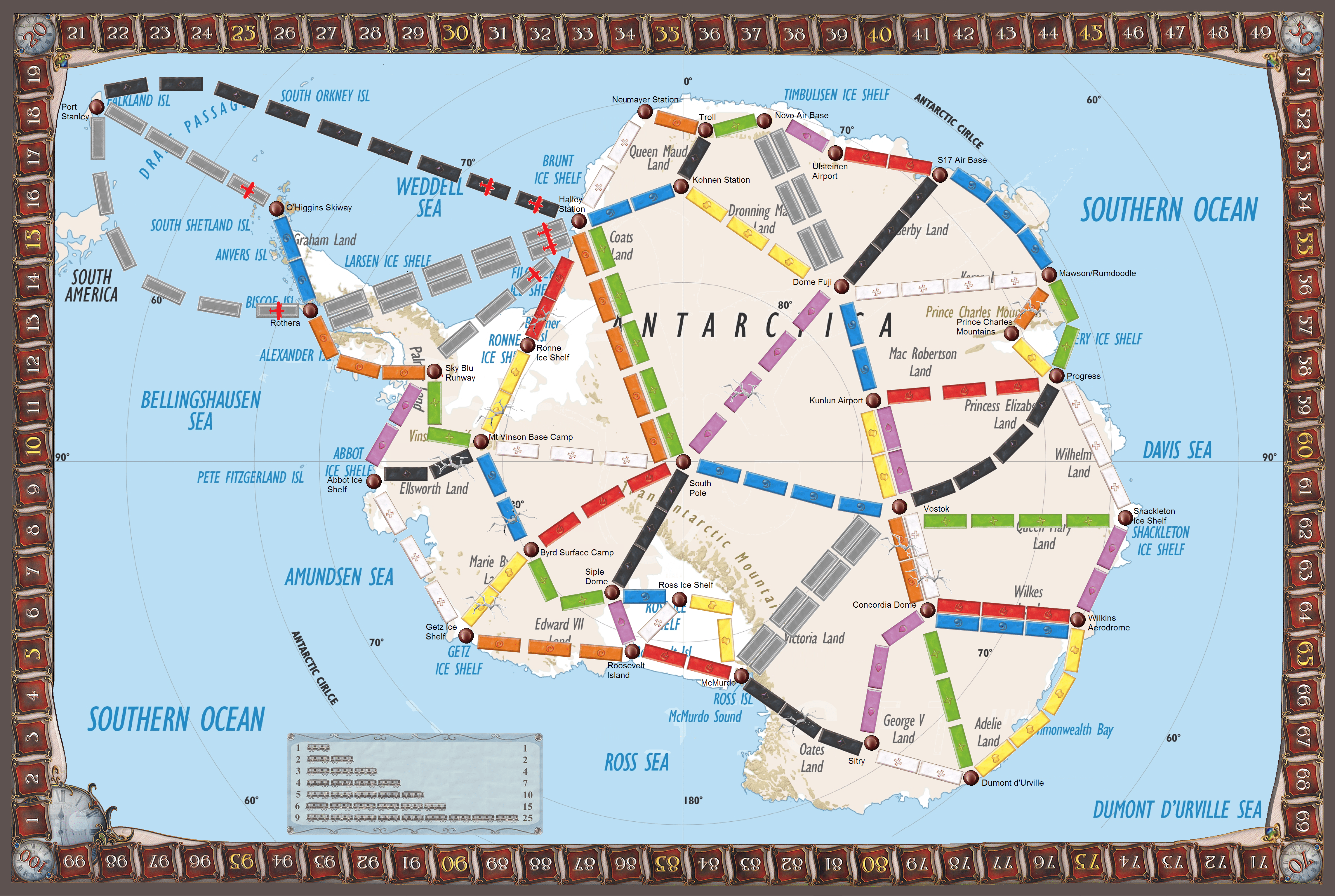 Antarctica (fan expansion for Ticket to Ride) doboz