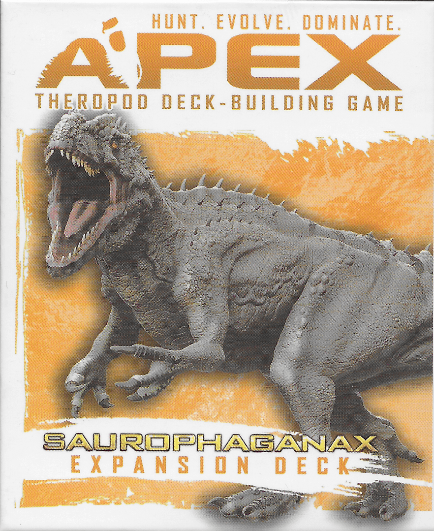 Apex Theropod Deck-Building Game: Saurophaganax Expansion Deck box art