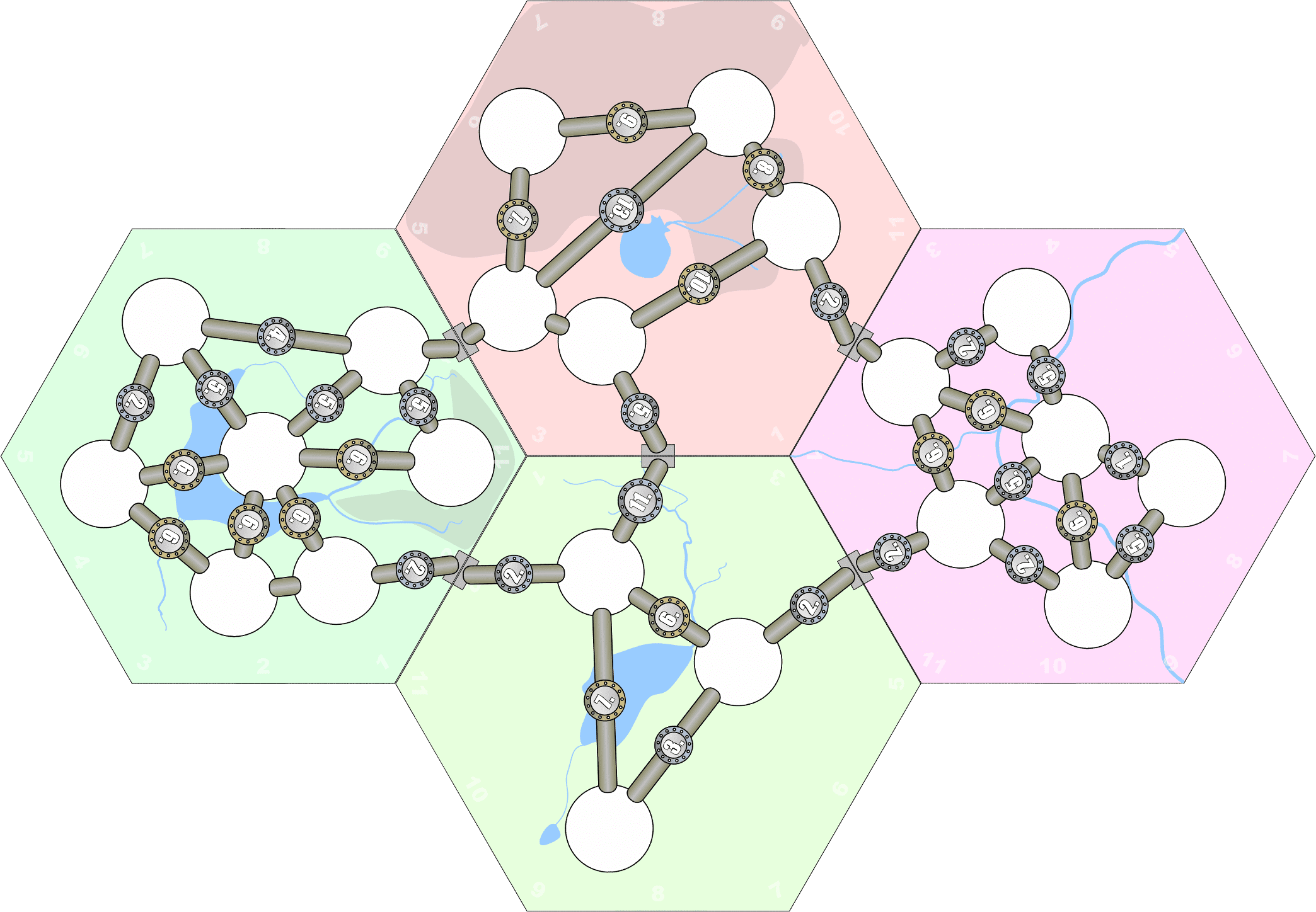 Morphogea: A Modular Hex Map (fan expansion for Power Grid) box art