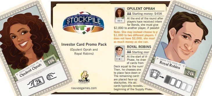 Coperta Stockpile: Investor Card Promo Pack #1 – Opulent Oprah and Royal Robins