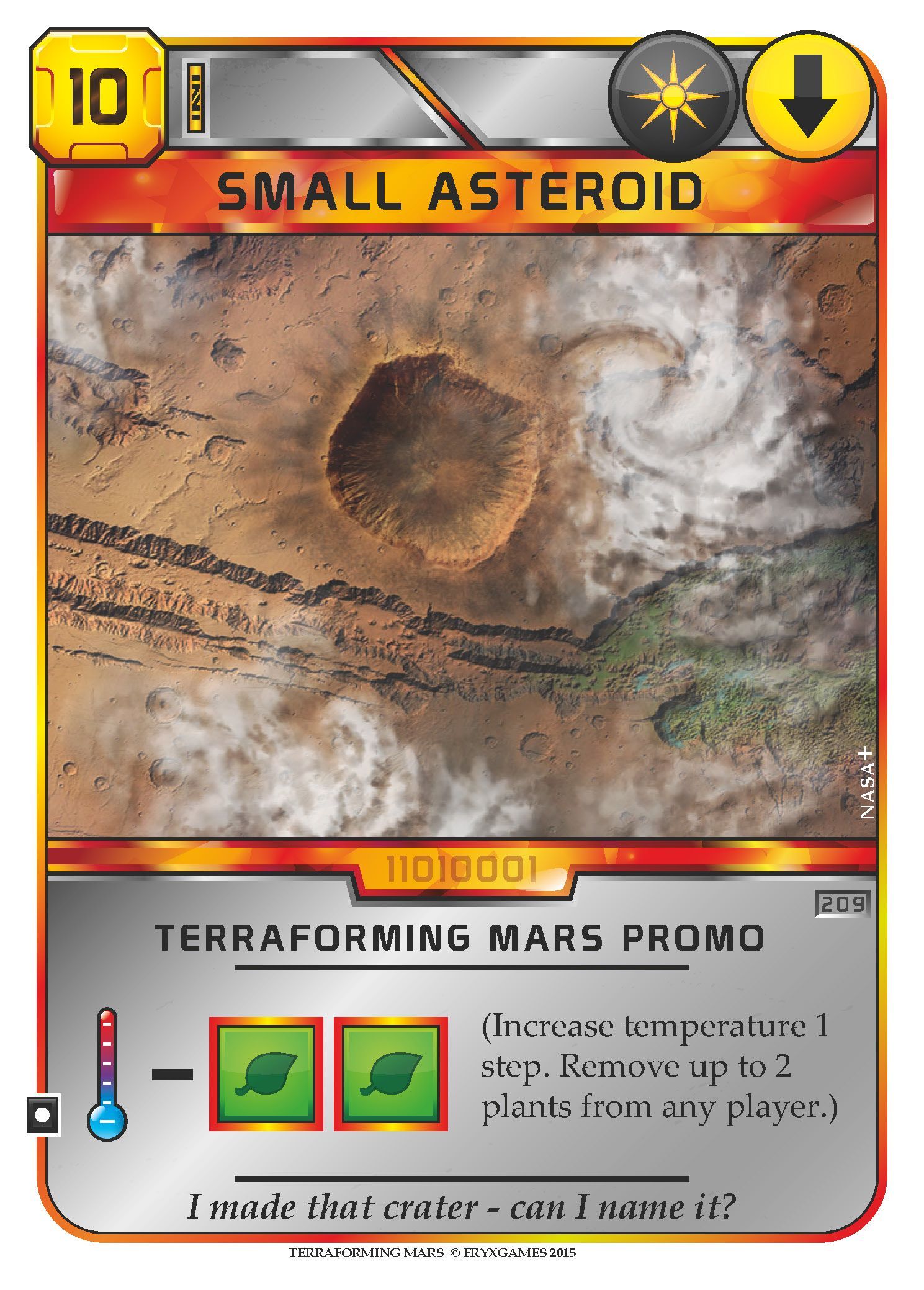 Terraforming Mars: Small Asteroid Promo Card box art
