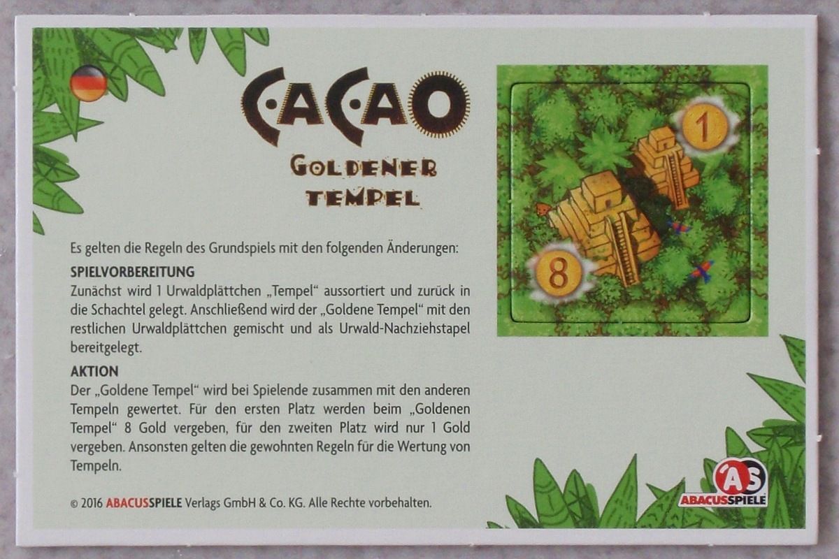 Cacao: Golden Temple doboz