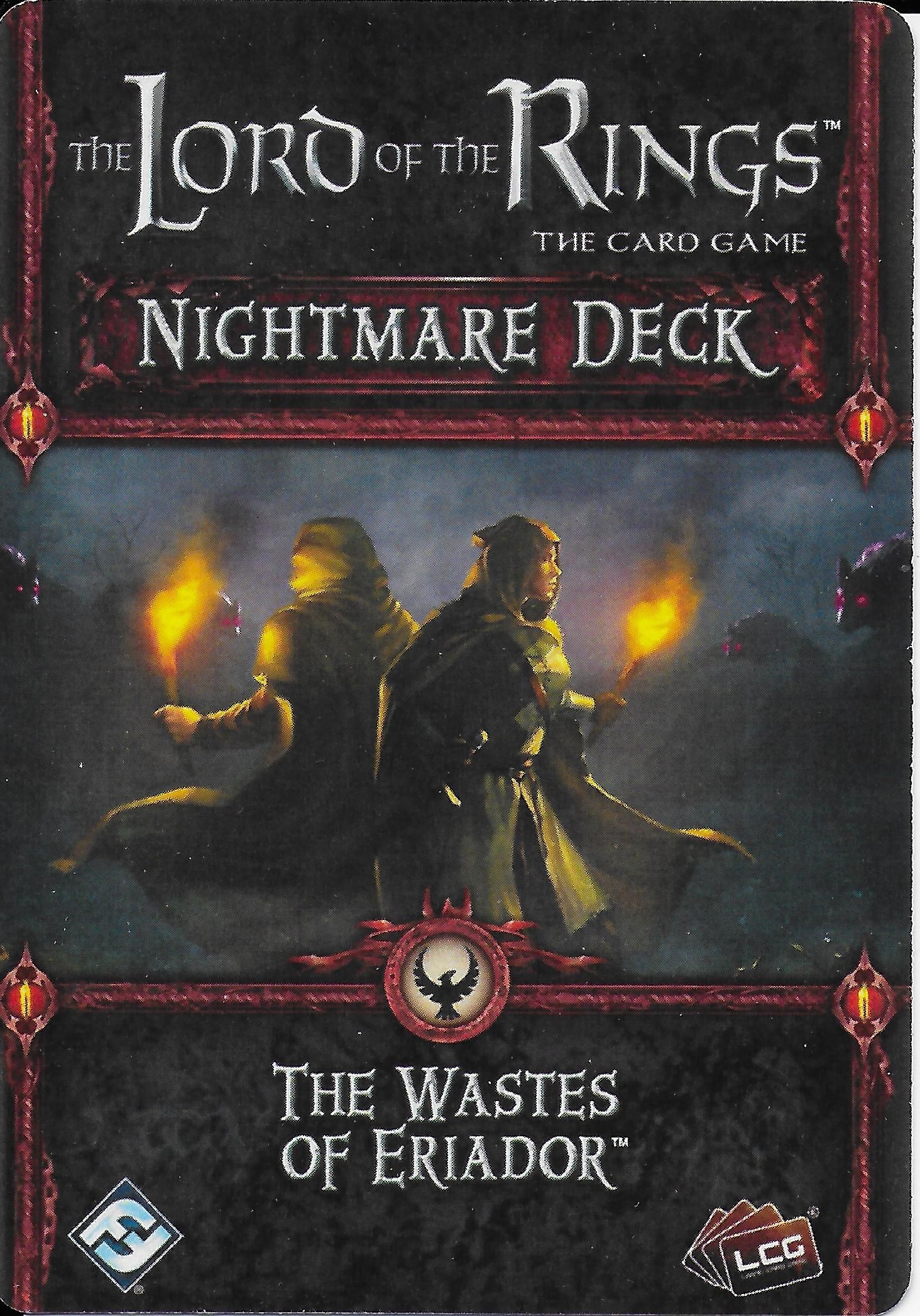 The Lord of the Rings: The Card Game – Nightmare Deck: The Wastes of Eriador box art