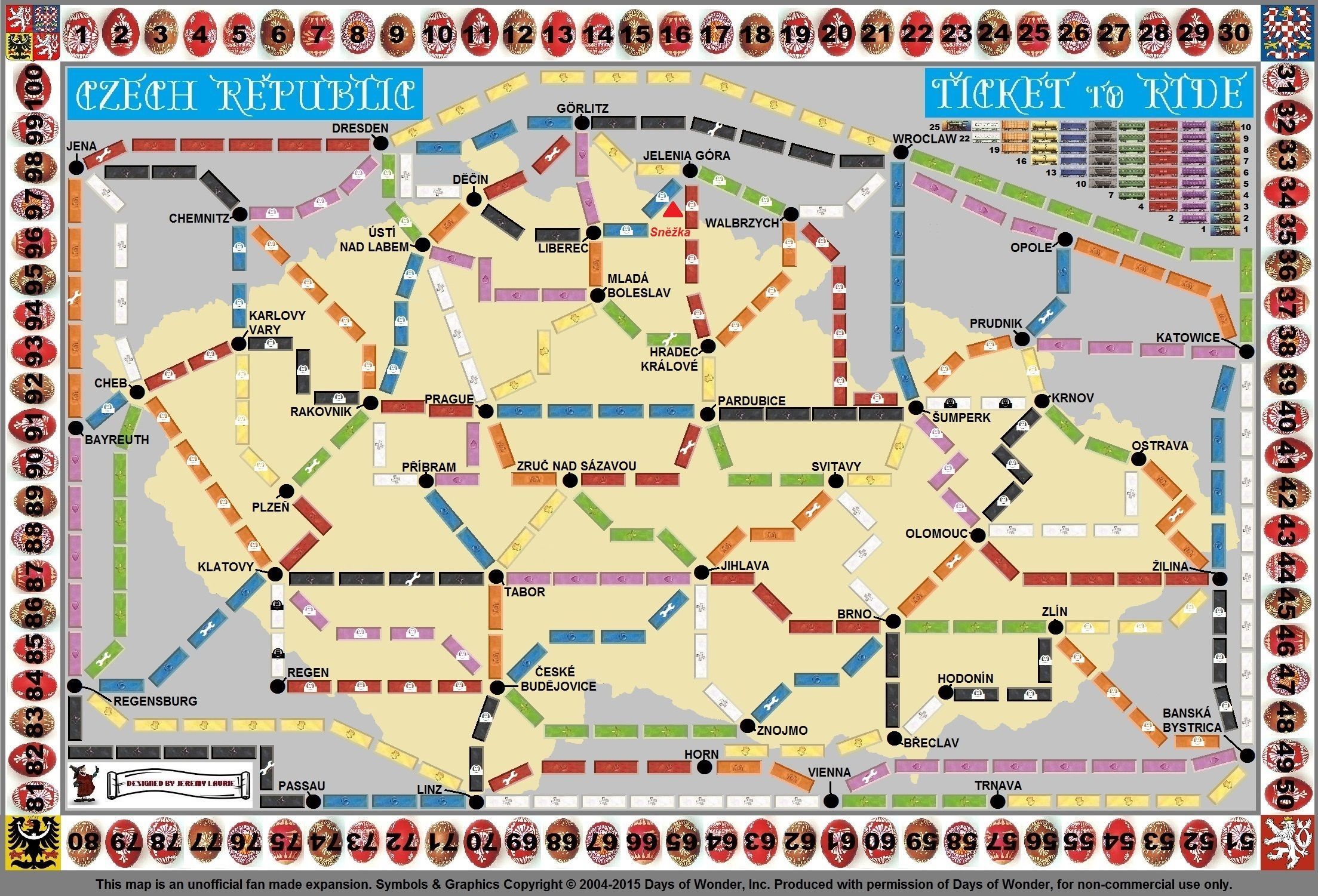 Czech Republic (fan expansion for Ticket to Ride) box art