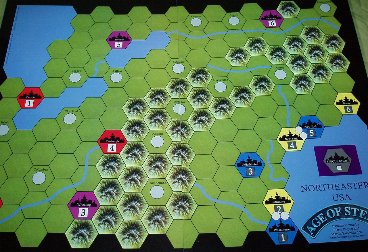 Age of Steam Expansion: North Eastern USA / South Africa doboz
