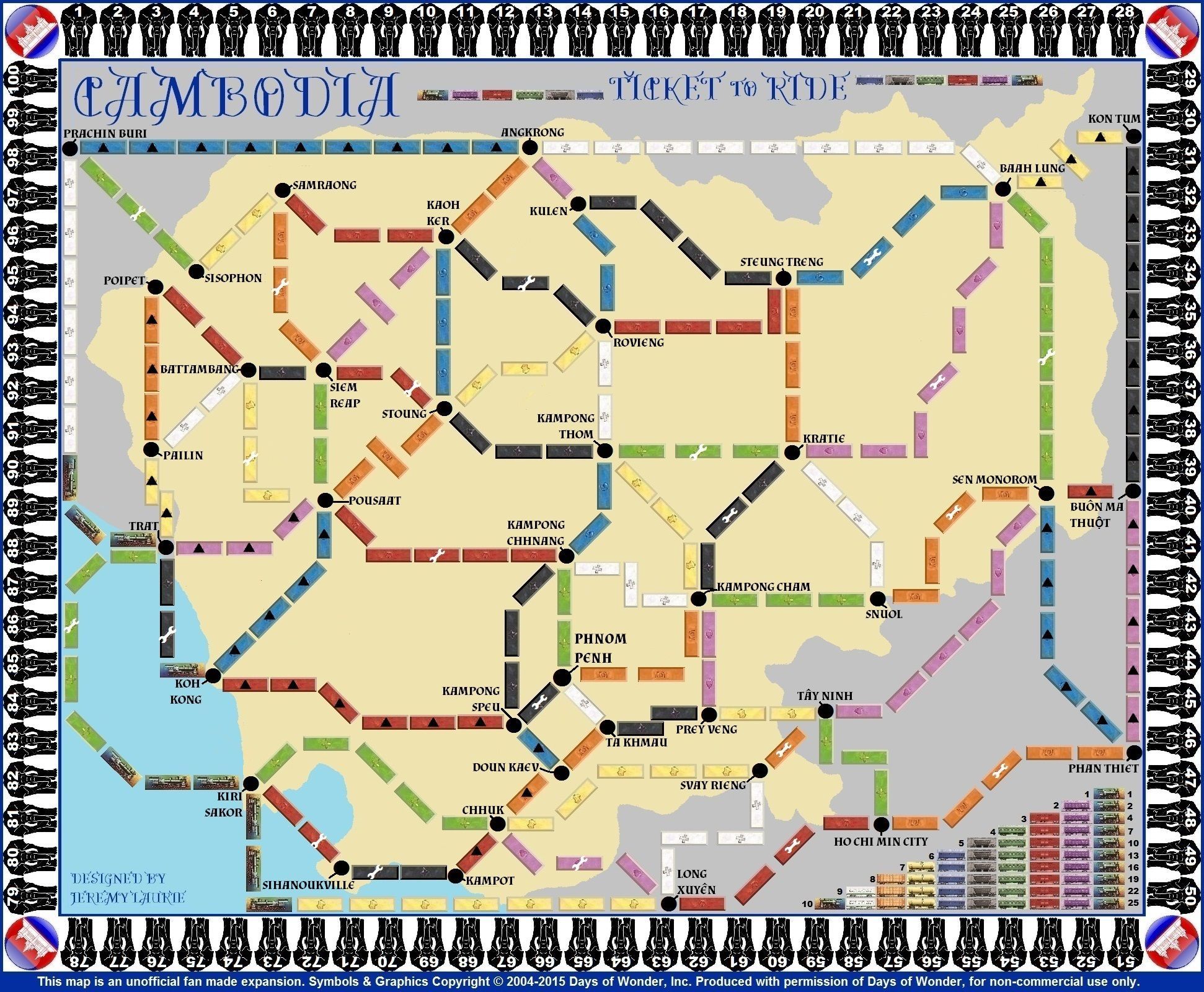 Cambodia (fan expansion for Ticket to Ride) doboz
