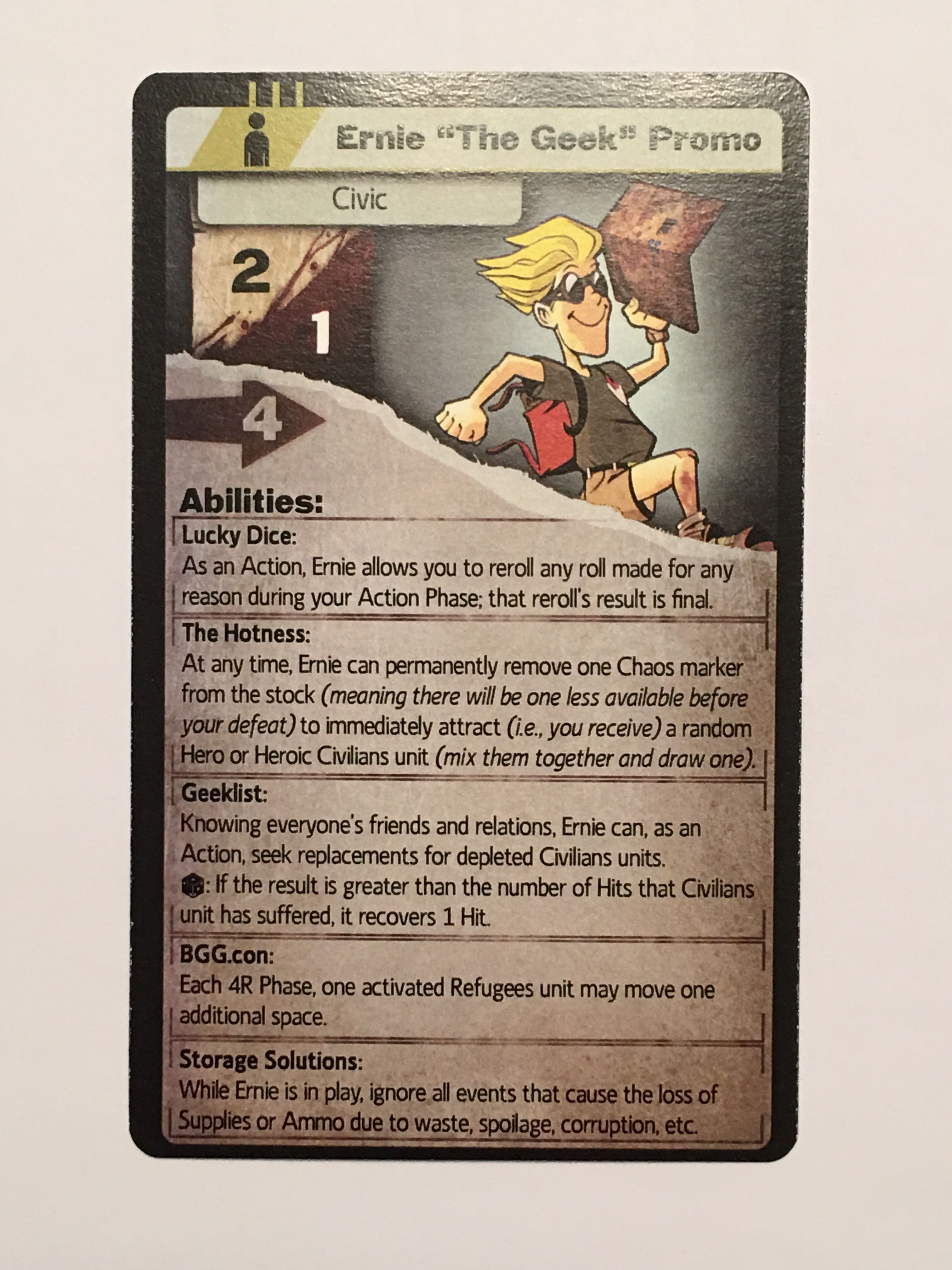 Dawn of the Zeds (Third Edition): Ernie "The Geek" Promo box art