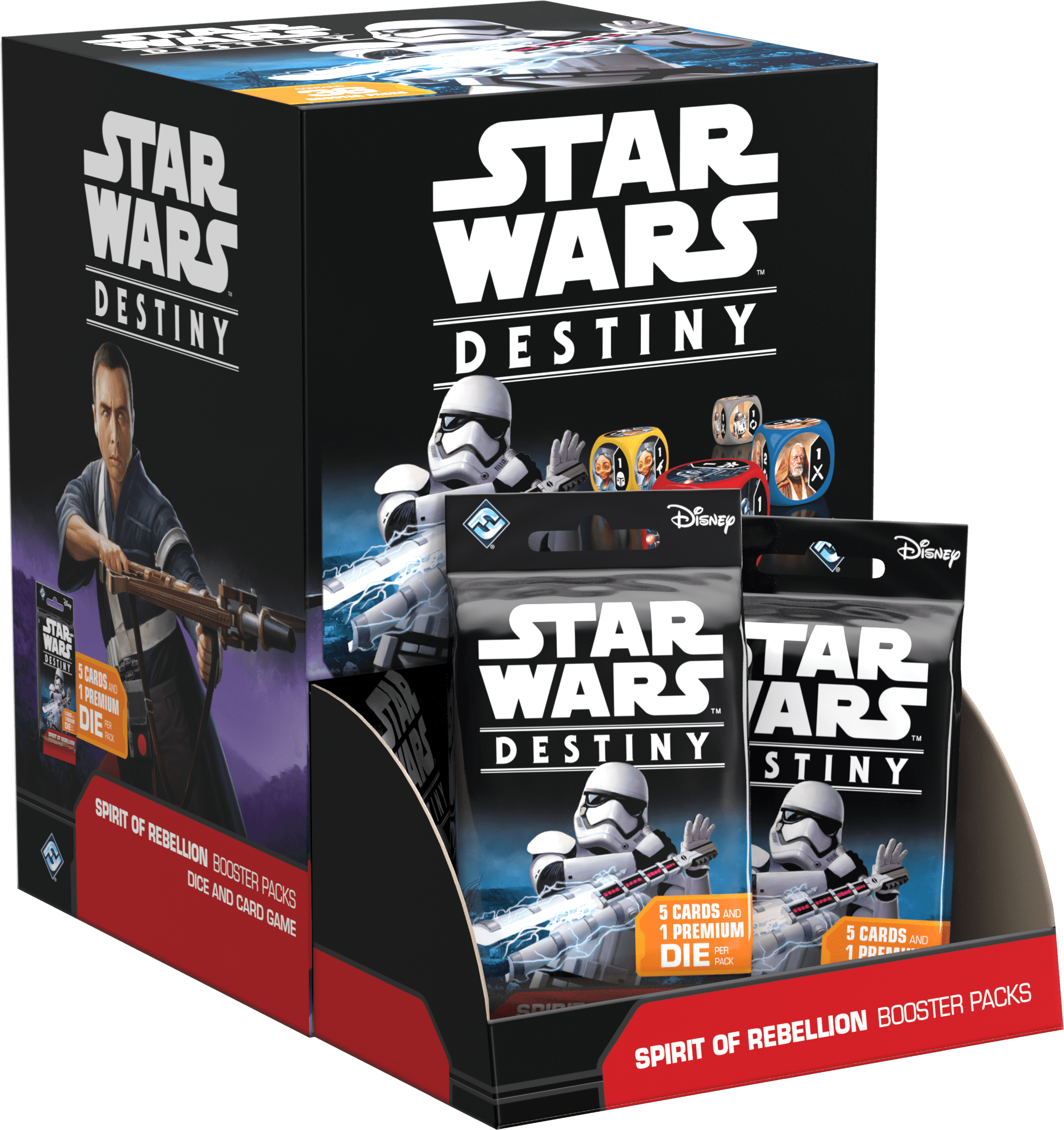 Star Wars: Destiny – Spirit of Rebellion Booster Pack box art