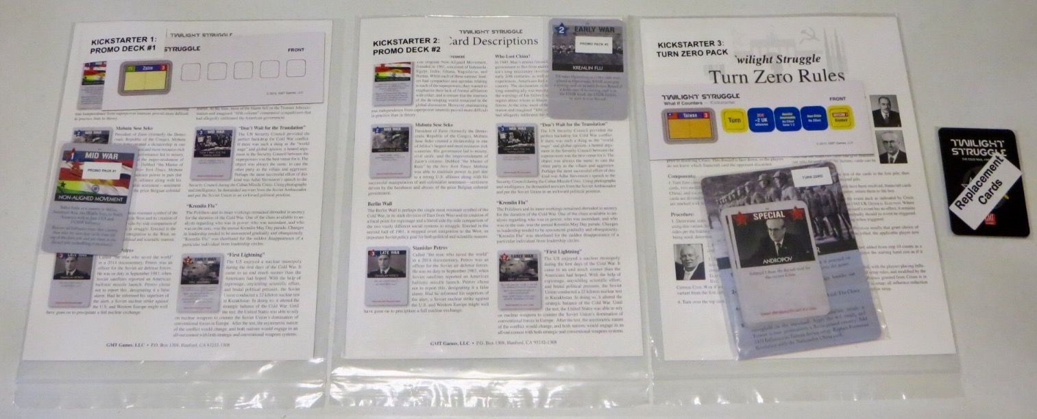 Twilight Struggle: Turn Zero and Promo Packs doboz