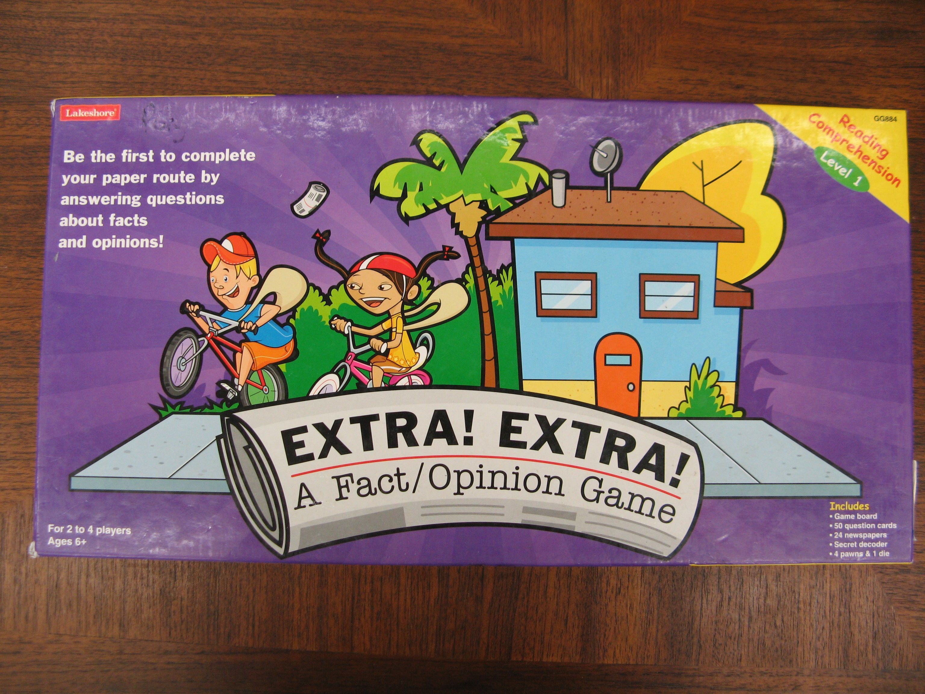 Extra! Extra!: A Fact/Opinion Game box art