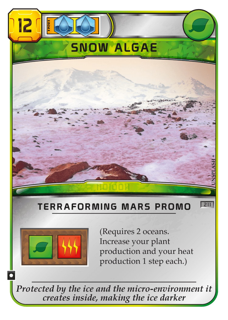 Terraforming Mars: Snow Algae Promo Card box art