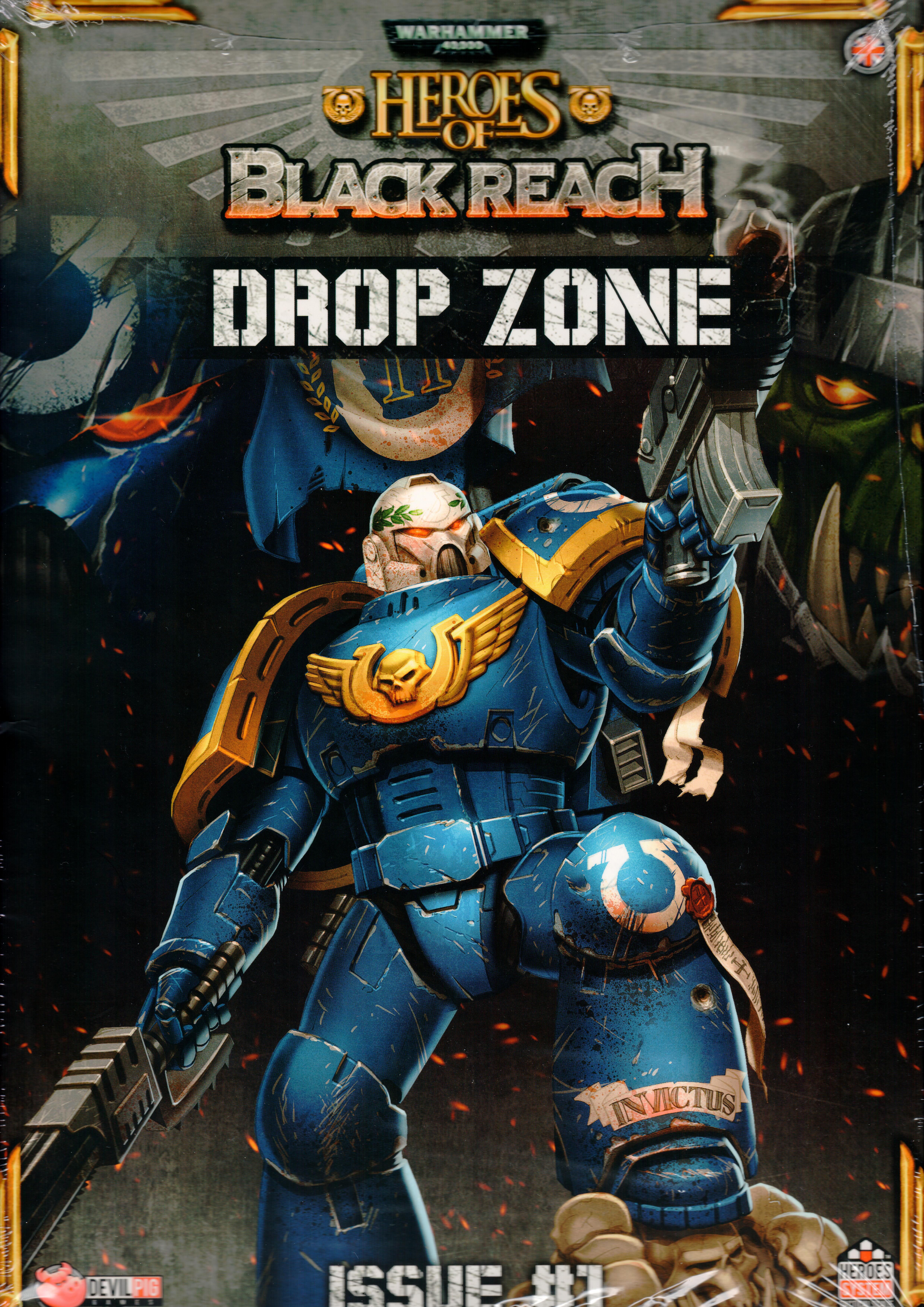 Warhammer 40,000: Heroes of Black Reach – Drop Zone Demo Kit doboz