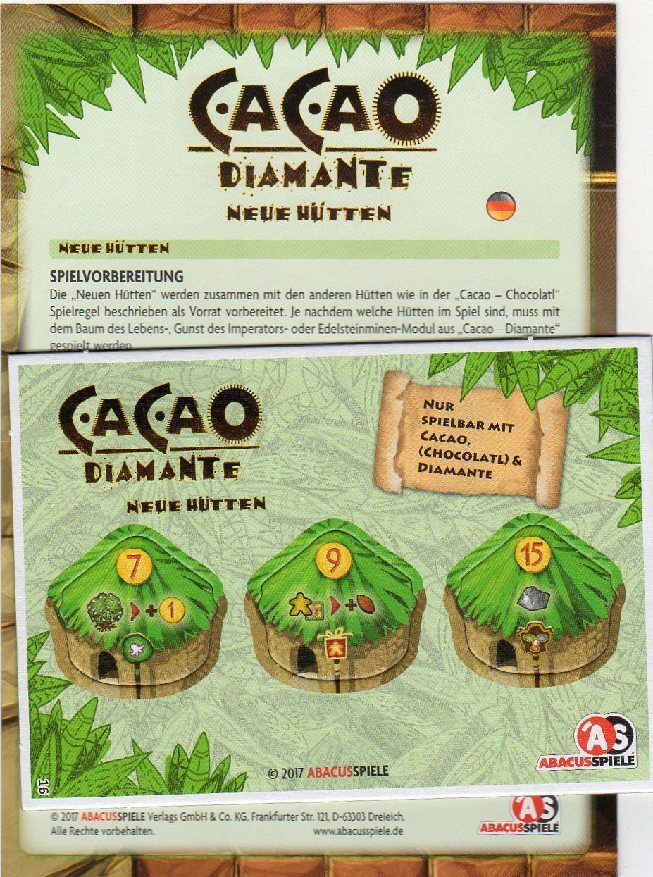Cacao: Diamante – New Huts box art