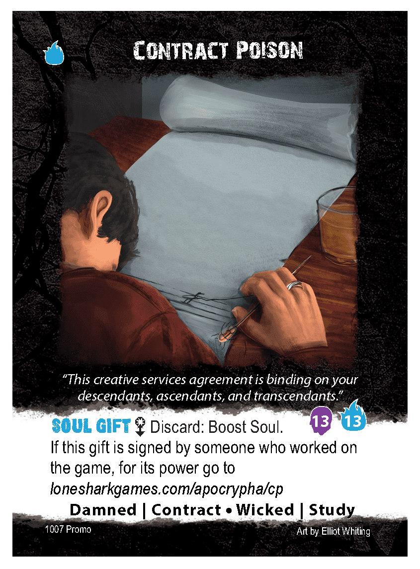 Apocrypha Adventure Card Game: Contract Poison Promo Card box art