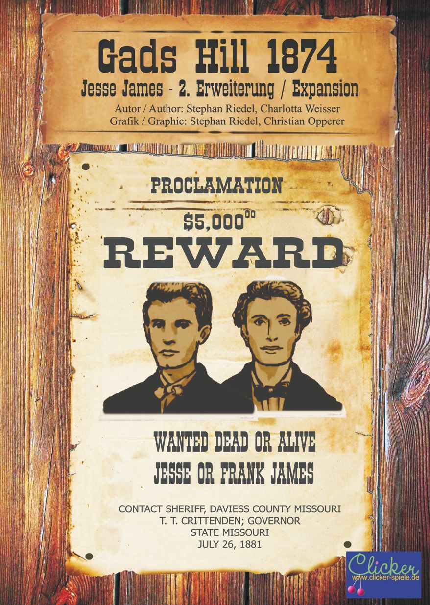 Gads Hill 1874: 2. Expansion – Jesse James doboz