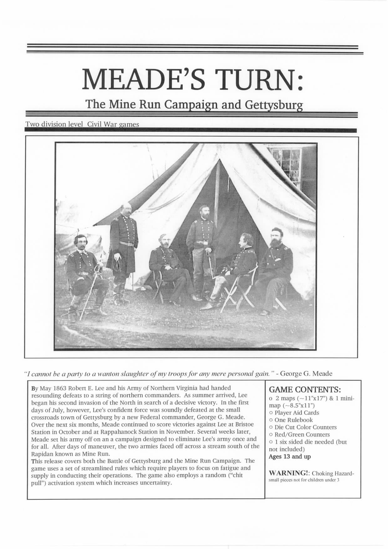 Coperta Meade's Turn: The Mine Run Campaign and Gettysburg