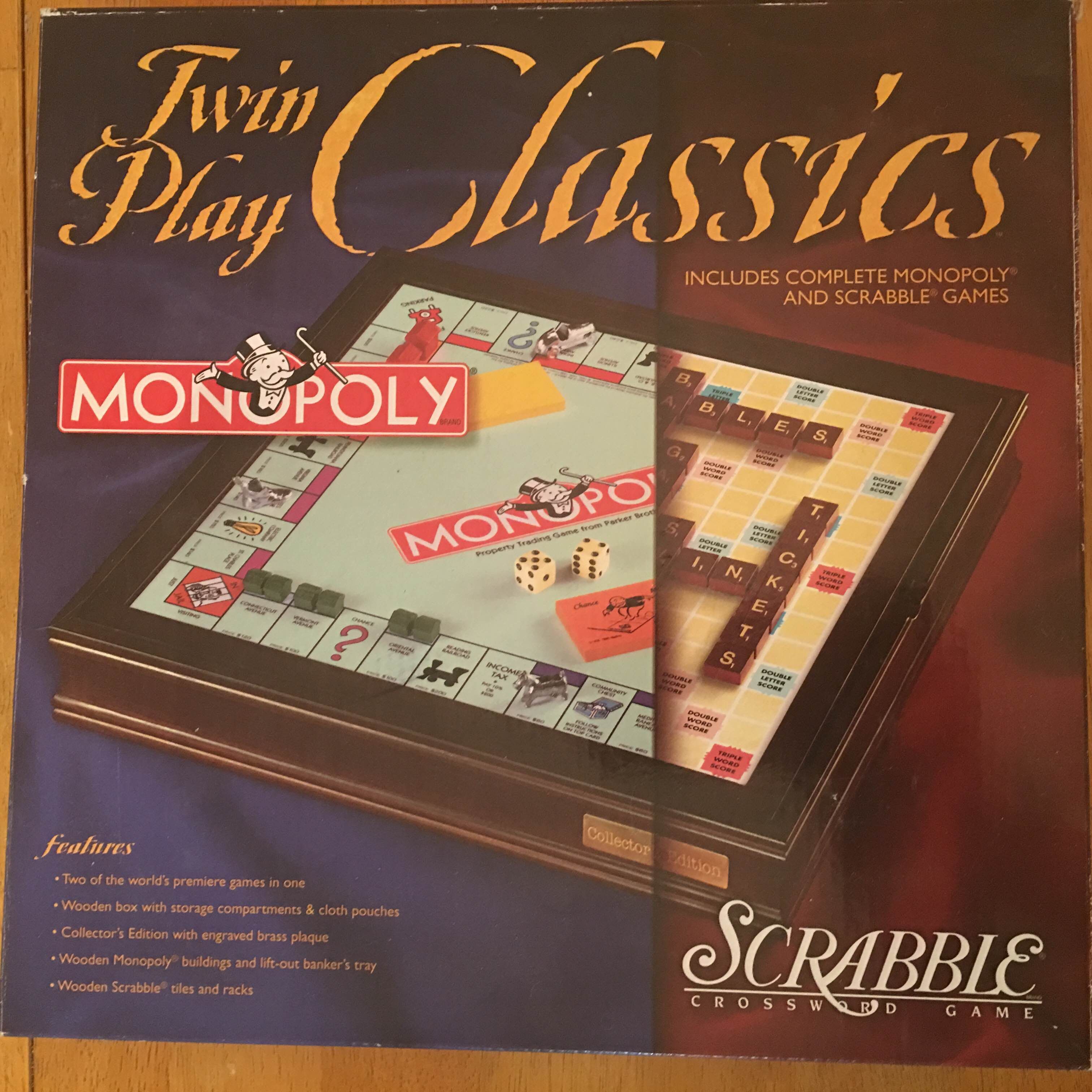 Twin Play Classics: Monopoly and Scrabble box art