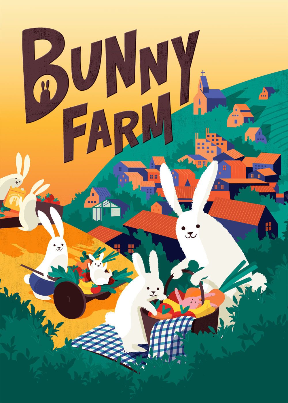 Coperta Bunny Farm
