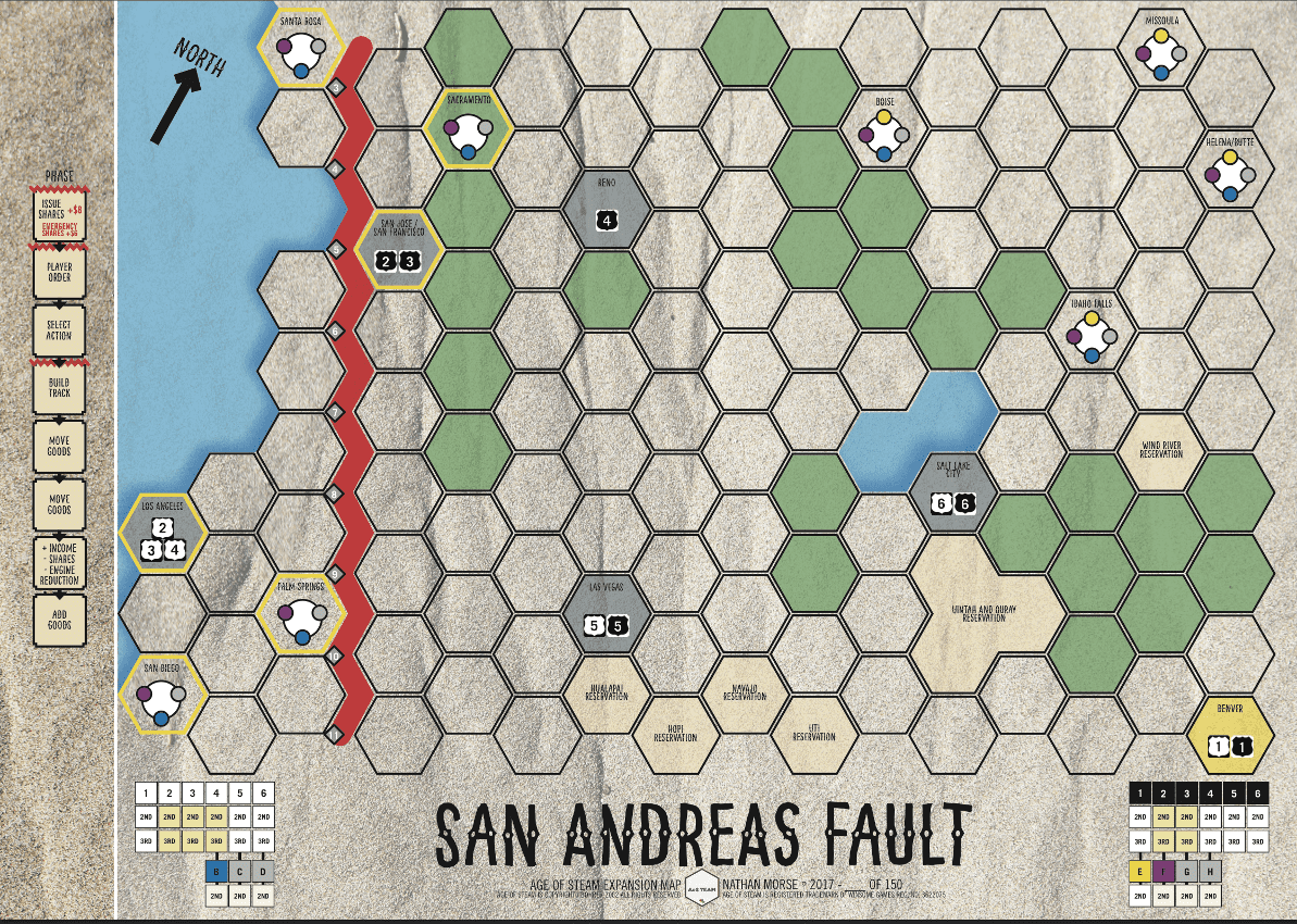 Age of Steam Expansion: San Andreas Fault box art
