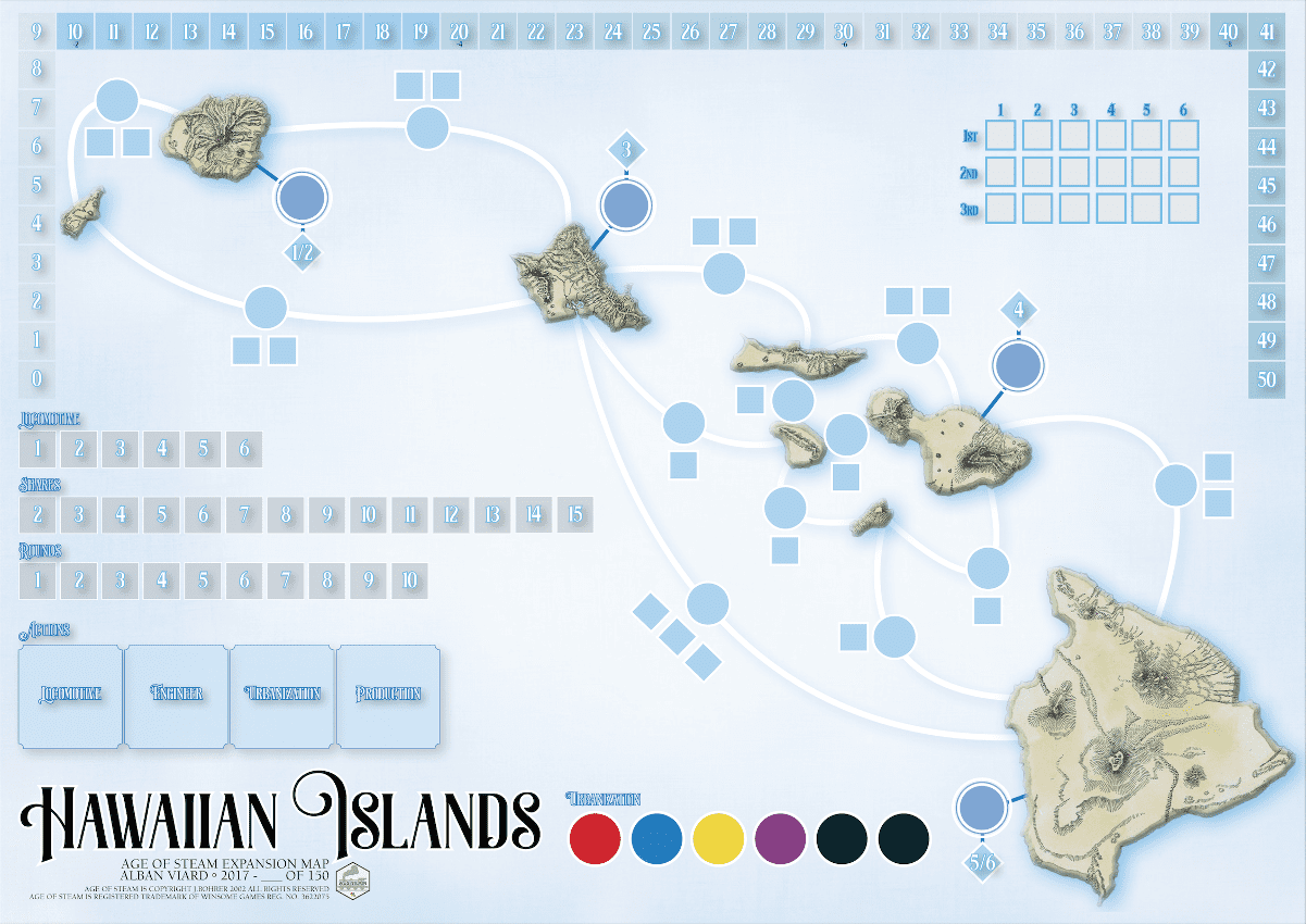 Age of Steam Expansion: Hawaiian Islands box art