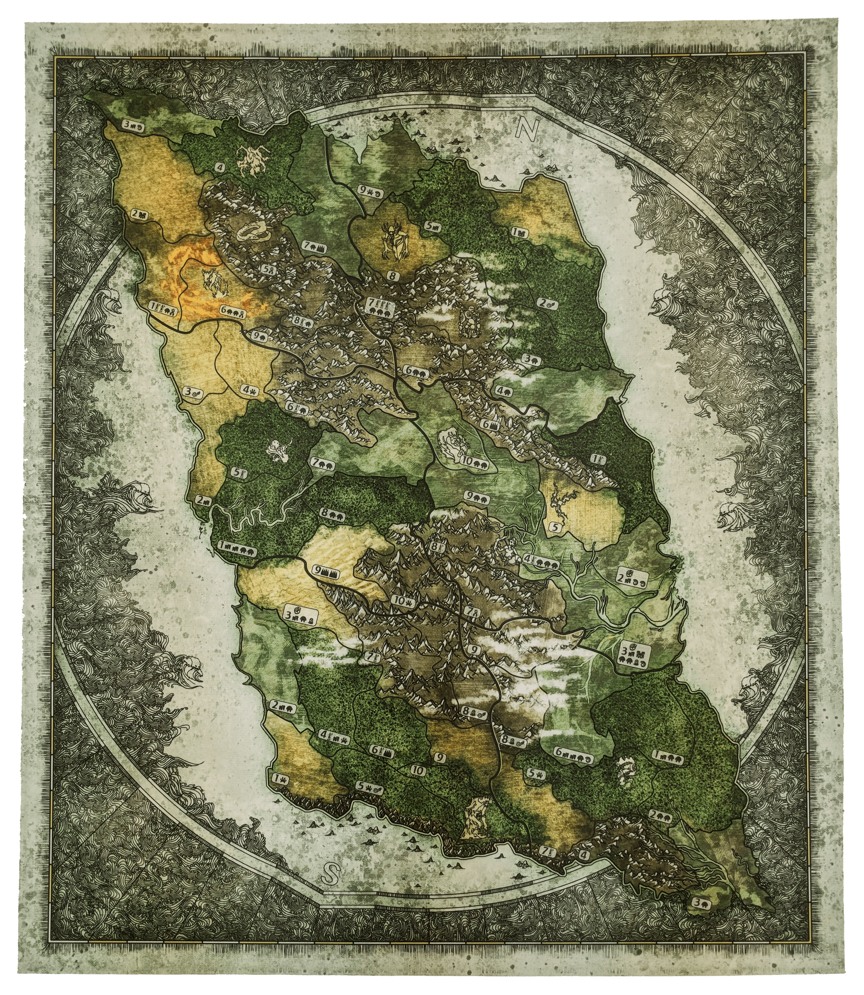 Coperta Spirit Island: Expansion Playmat