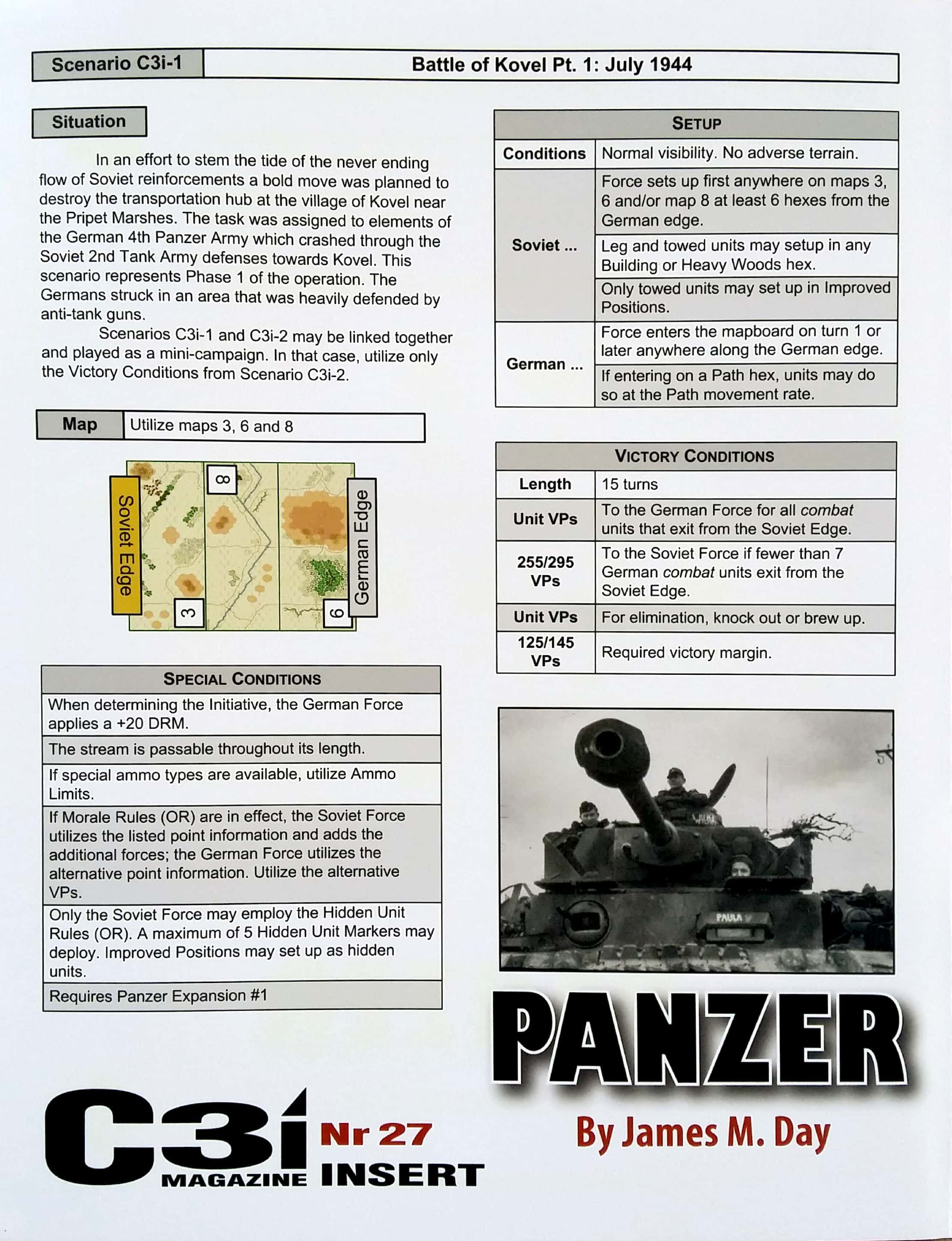 Panzer (Second Edition): C3i #27 Scenarios box art