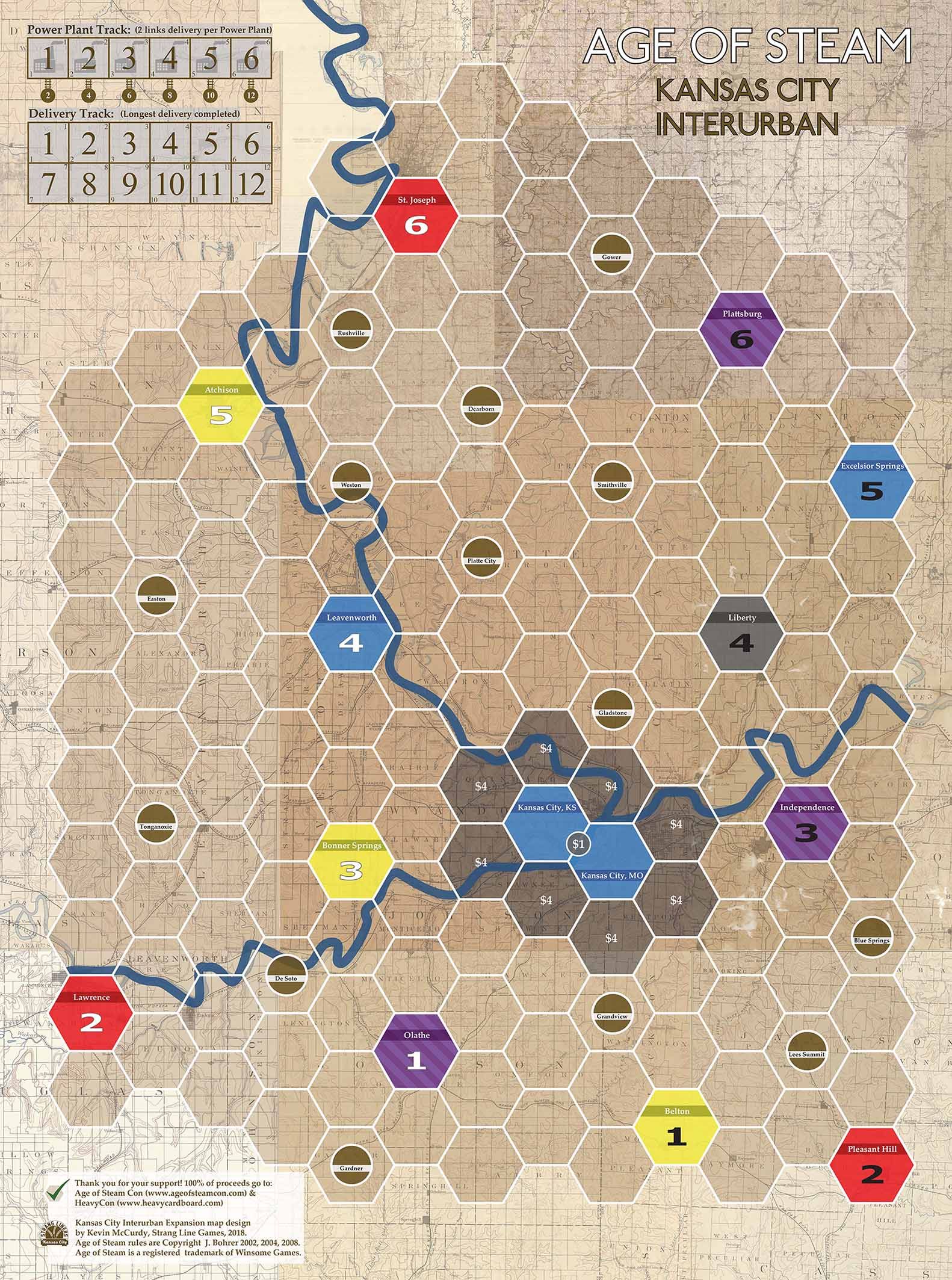 Coperta Age of Steam Expansion: Kansas City Interurban