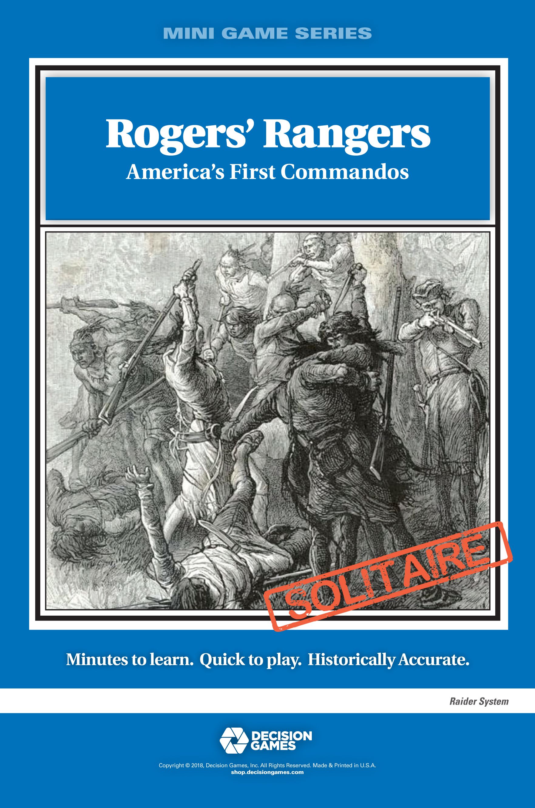 Rogers' Rangers: America's First Commandos box art