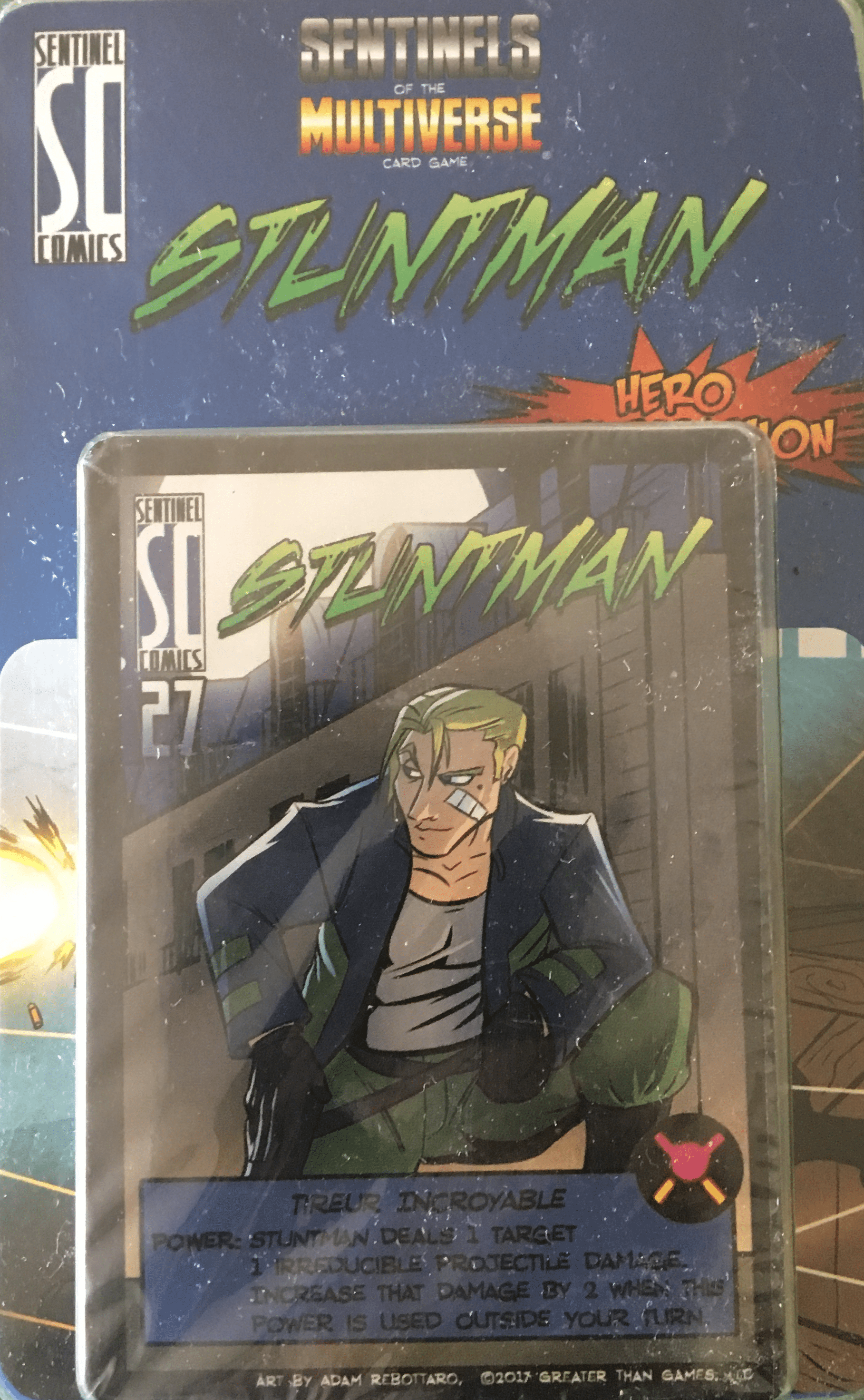 Coperta Sentinels of the Multiverse: Stuntman Hero Character
