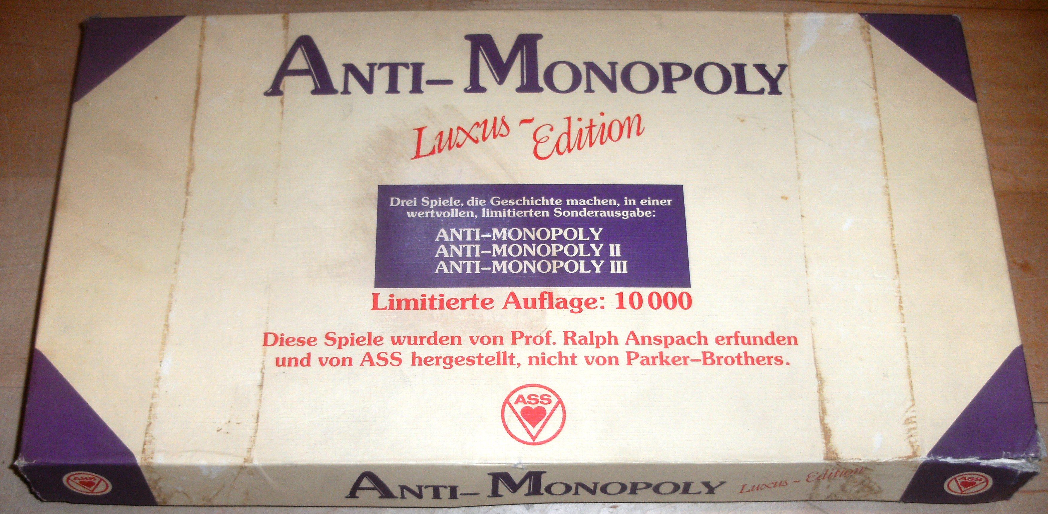 Anti-Monopoly: Luxus-Edition doboz