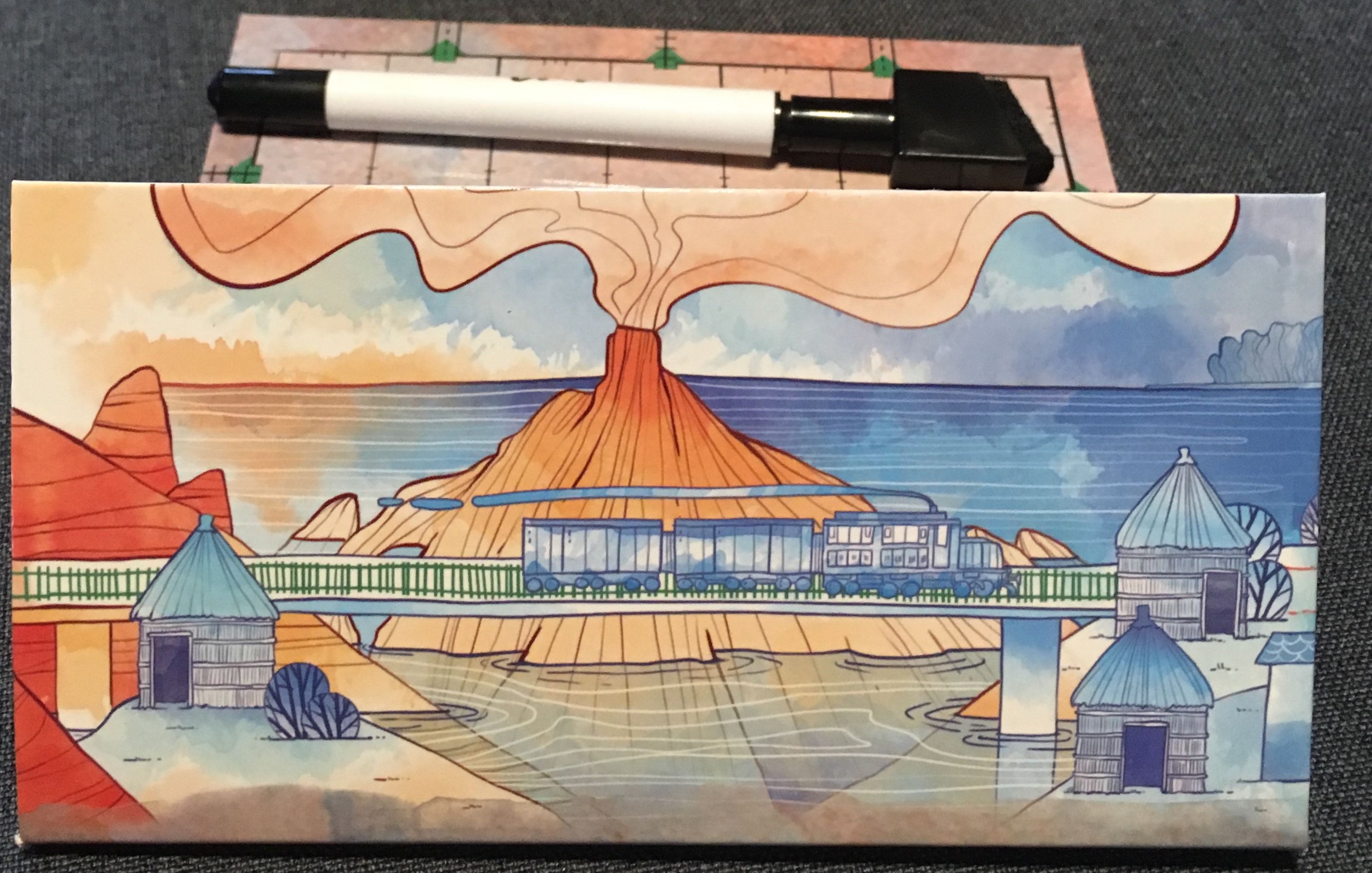 Railroad Ink: Promo Board #1 – Blue Train box art