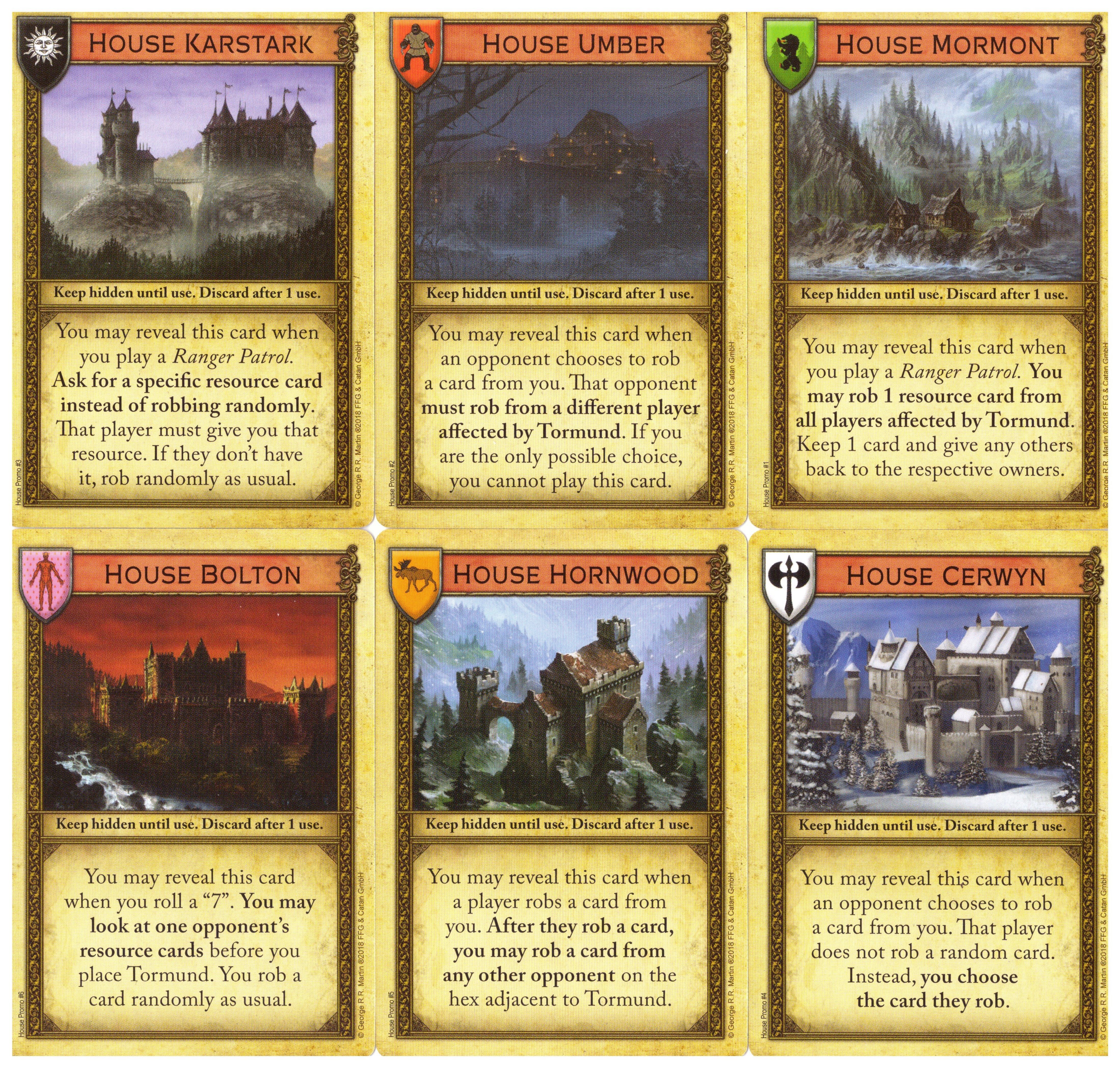 A Game of Thrones: Catan – Brotherhood of the Watch: Minor Houses of the North Promo box art