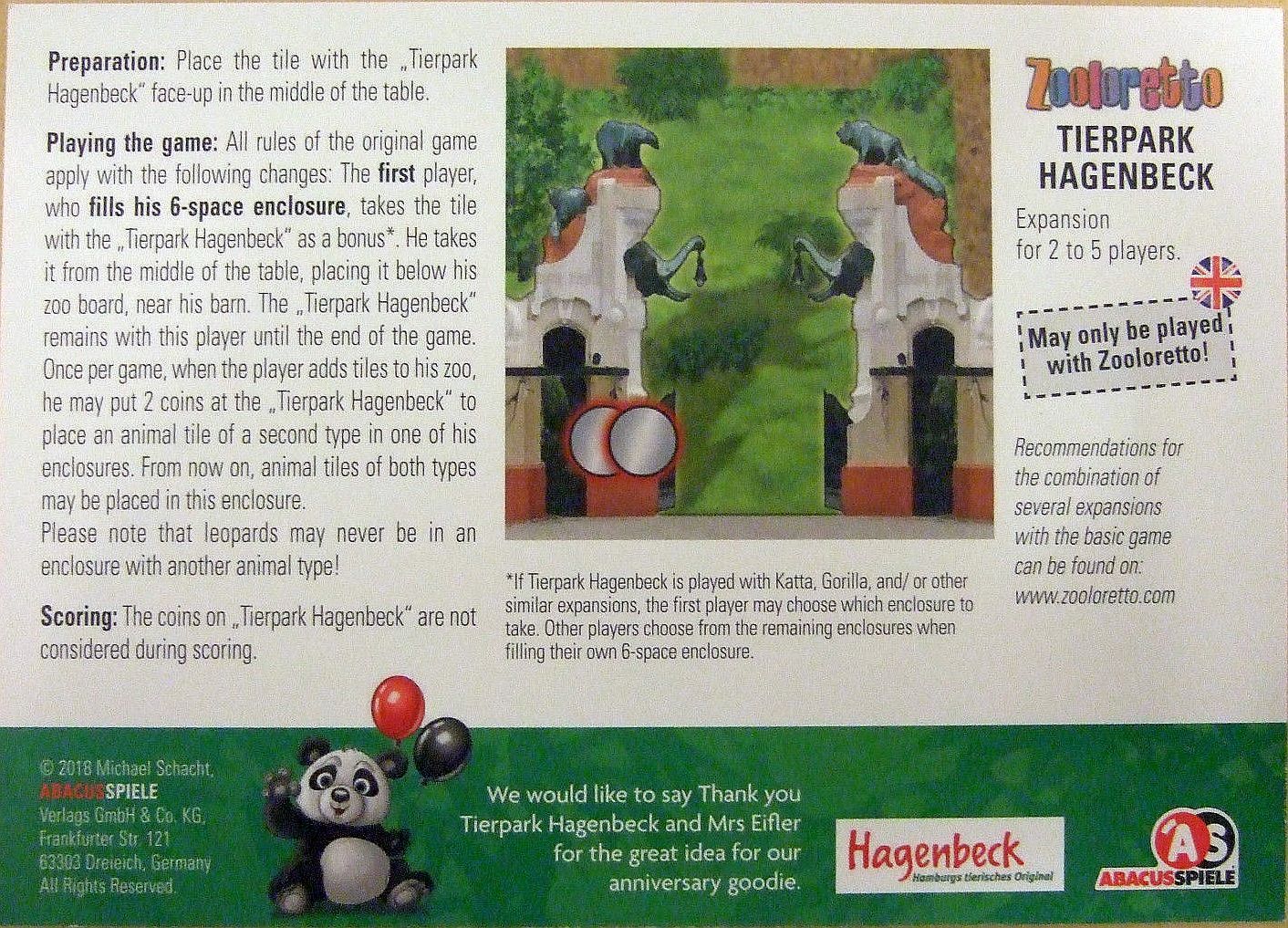 Zooloretto: Tierpark Hagenbeck box art