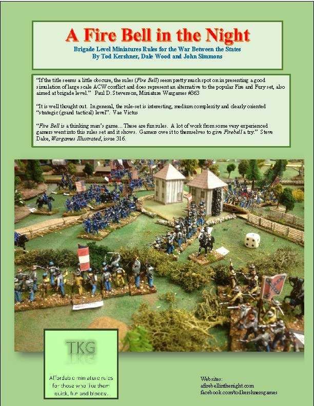 A Fire Bell in the Night: Brigade Level Miniature Rules for the War Between the States doboz