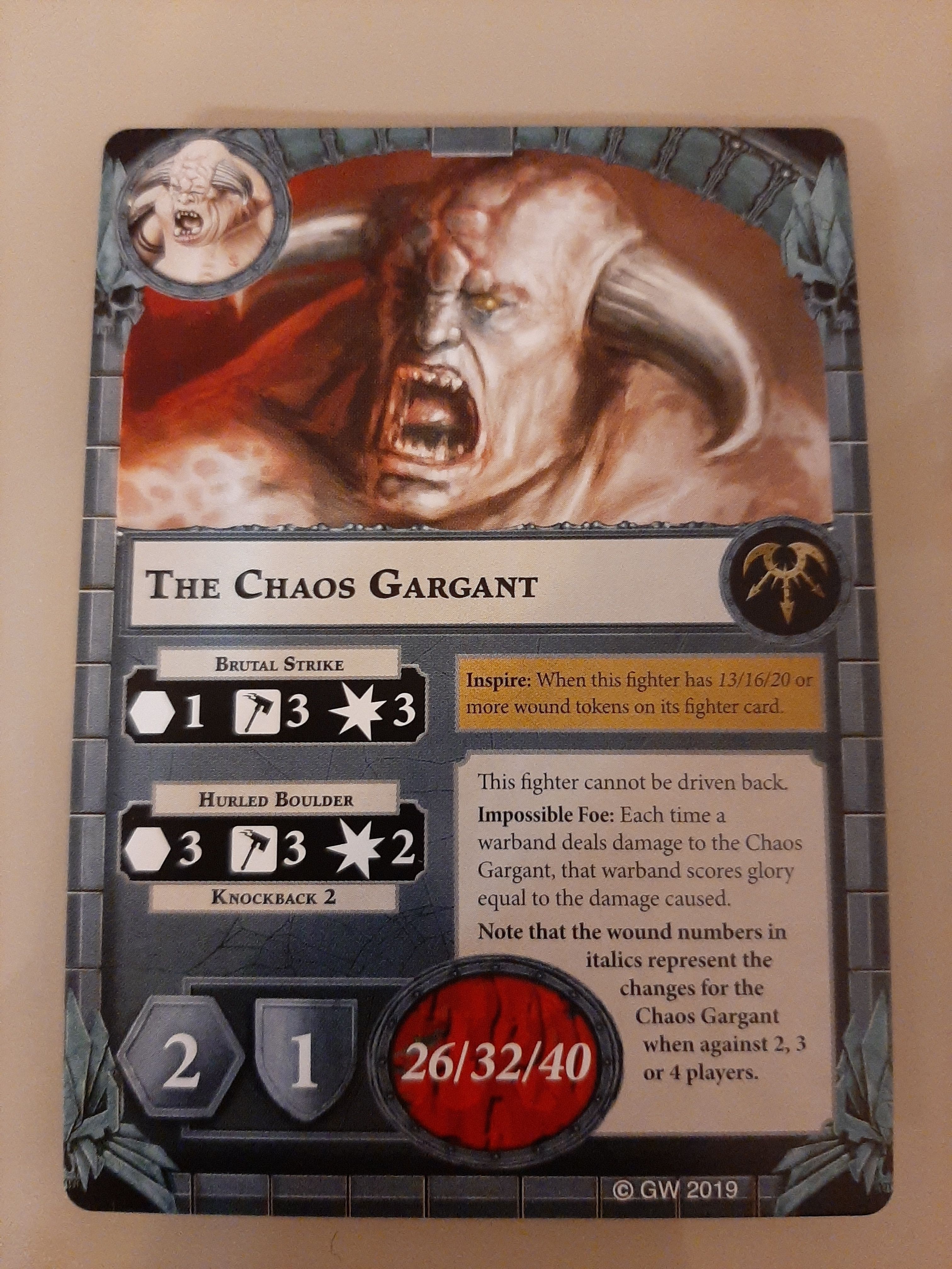 Coperta Warhammer Underworlds: White Dwarf Exclusive Chaos Gargant