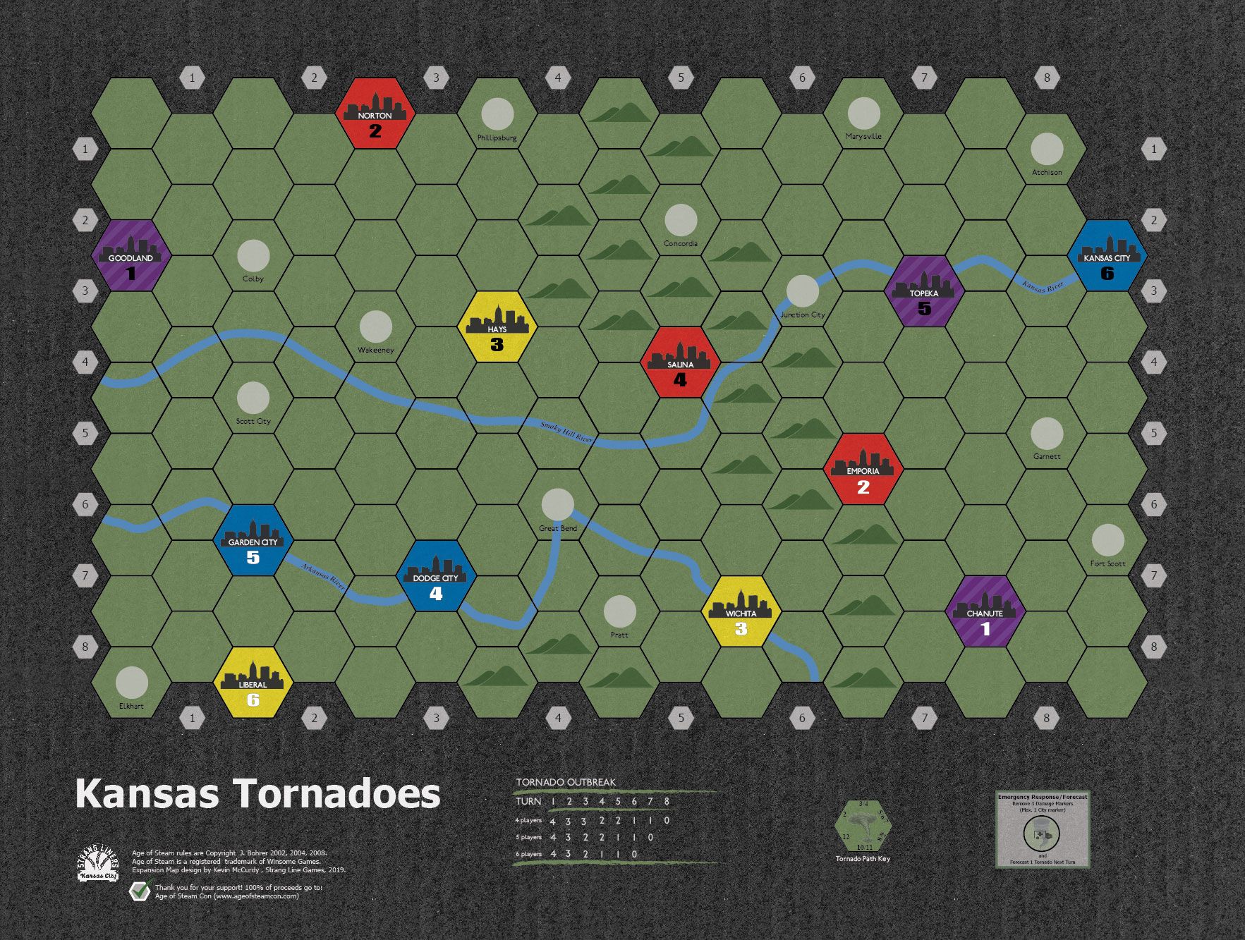 Age of Steam Expansion: Kansas Tornadoes box art
