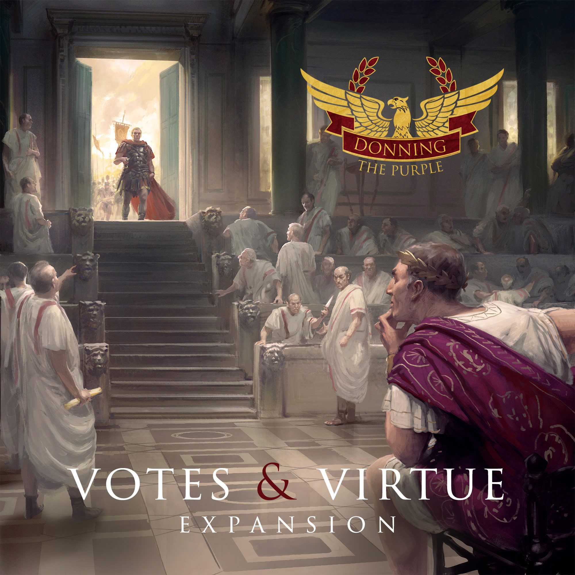 Donning the Purple: Votes & Virtue expansion box art