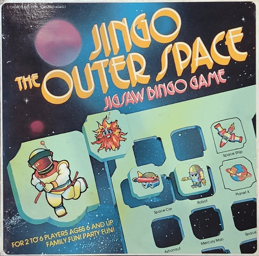 Jingo The Outer Space Jigsaw Bingo Game box art