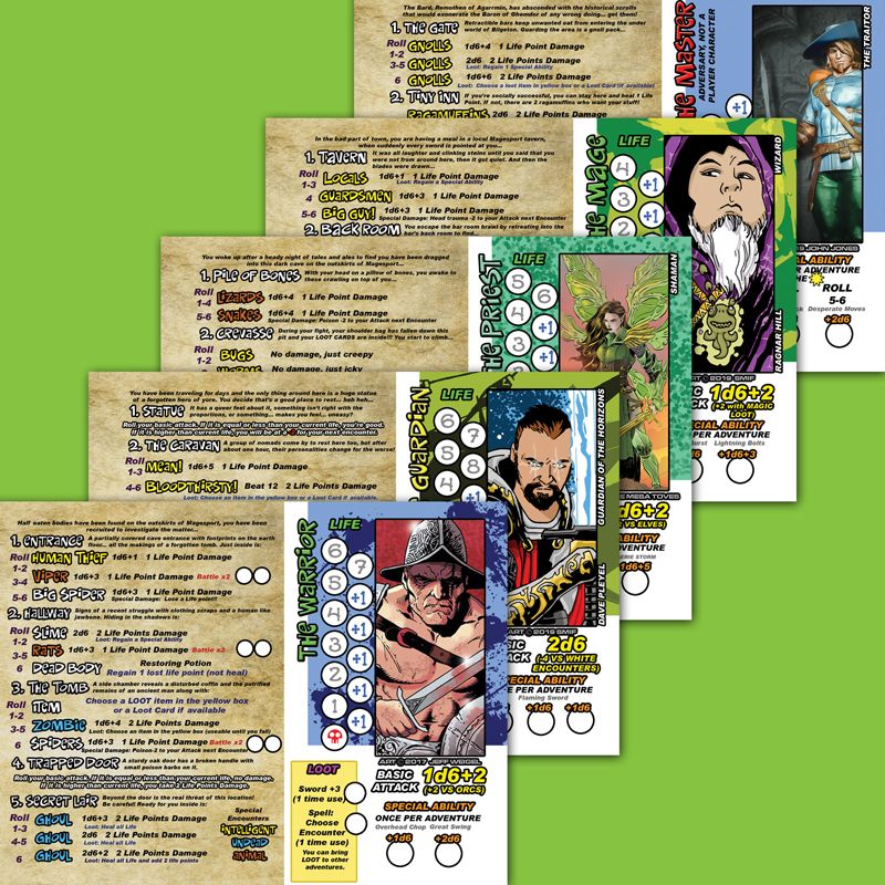 5x7 Dungeon solo card game box art