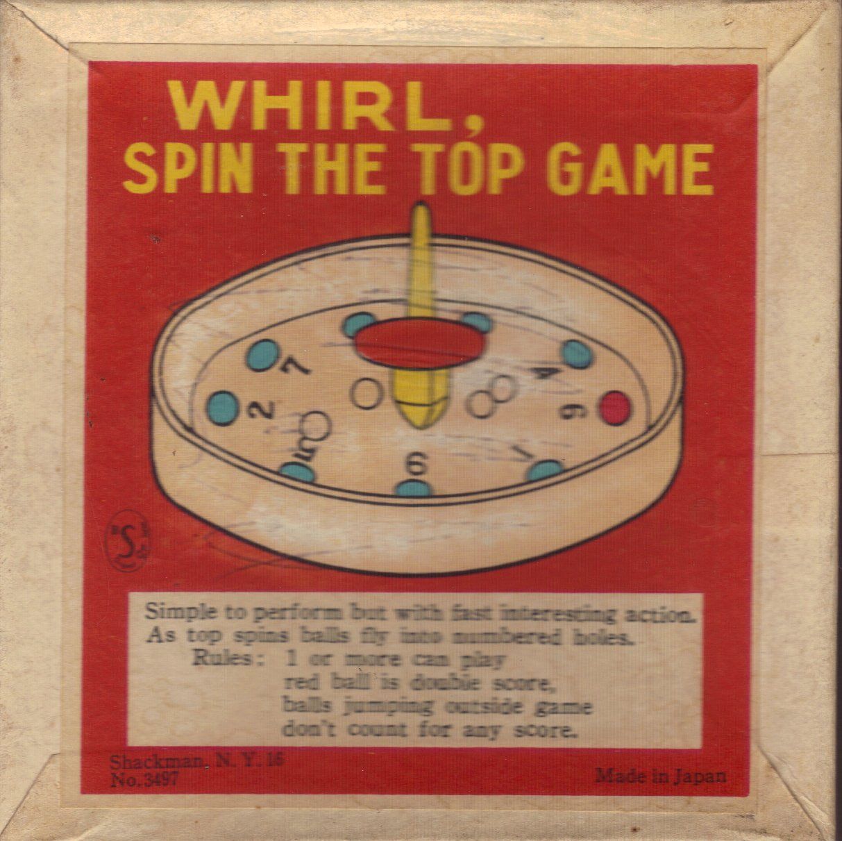 Whirl, Spin the Top Game box art