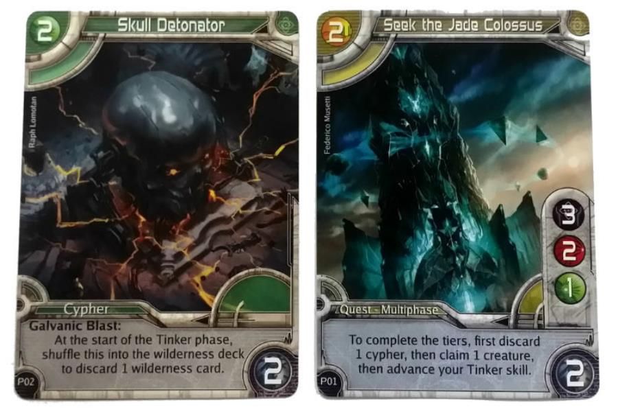 The Ninth World: A Skillbuilding Game for Numenera – Skull Detonator & Seek the Jade Colossus Promo Cards box art
