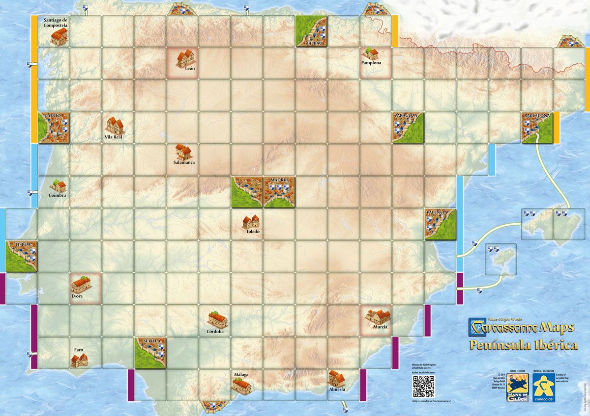 Carcassonne Maps: Península Ibérica doboz