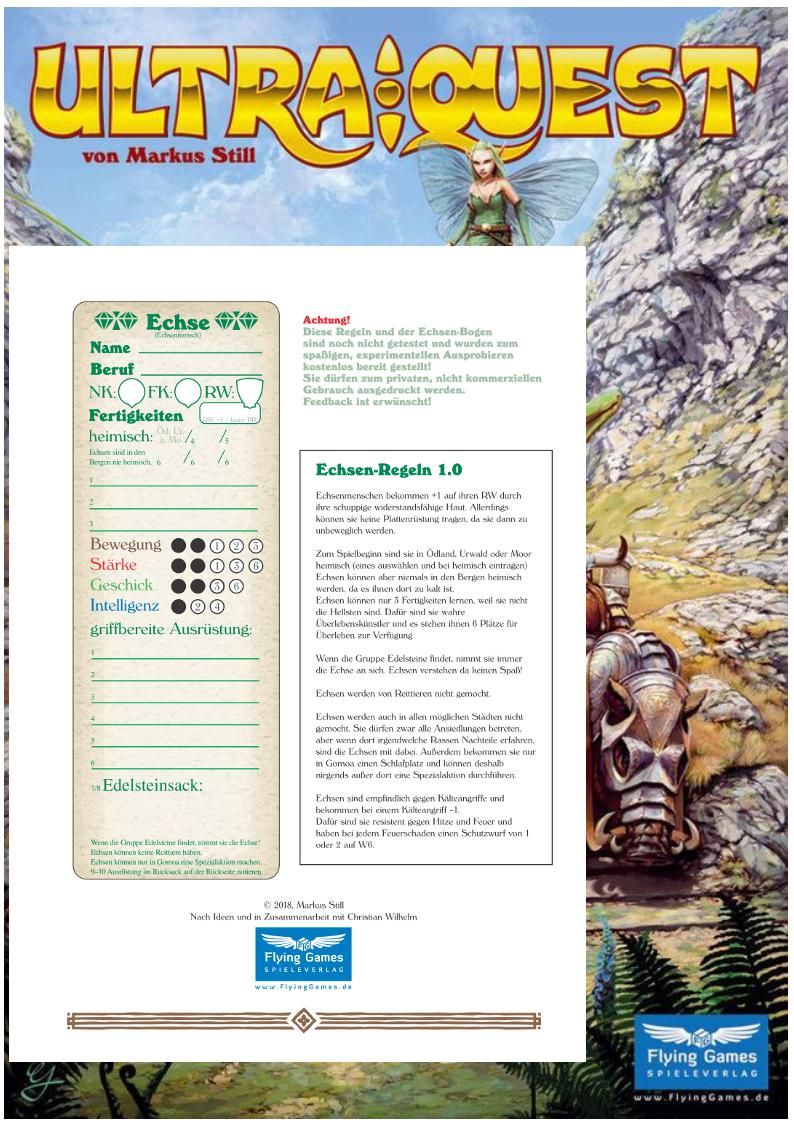 UltraQuest: Gold, Ruhm! und Ehre! – Lizardman Character Expansion / Echsen Abenteurer Erweiterung doboz