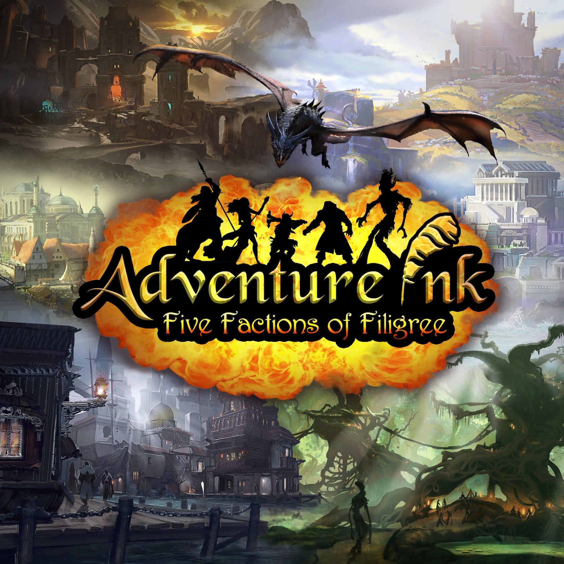 Coperta Adventure Ink: Five Factions of Filigree