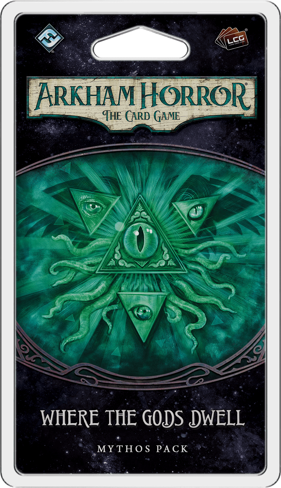 Arkham Horror: The Card Game – Where the Gods Dwell: Mythos Pack doboz