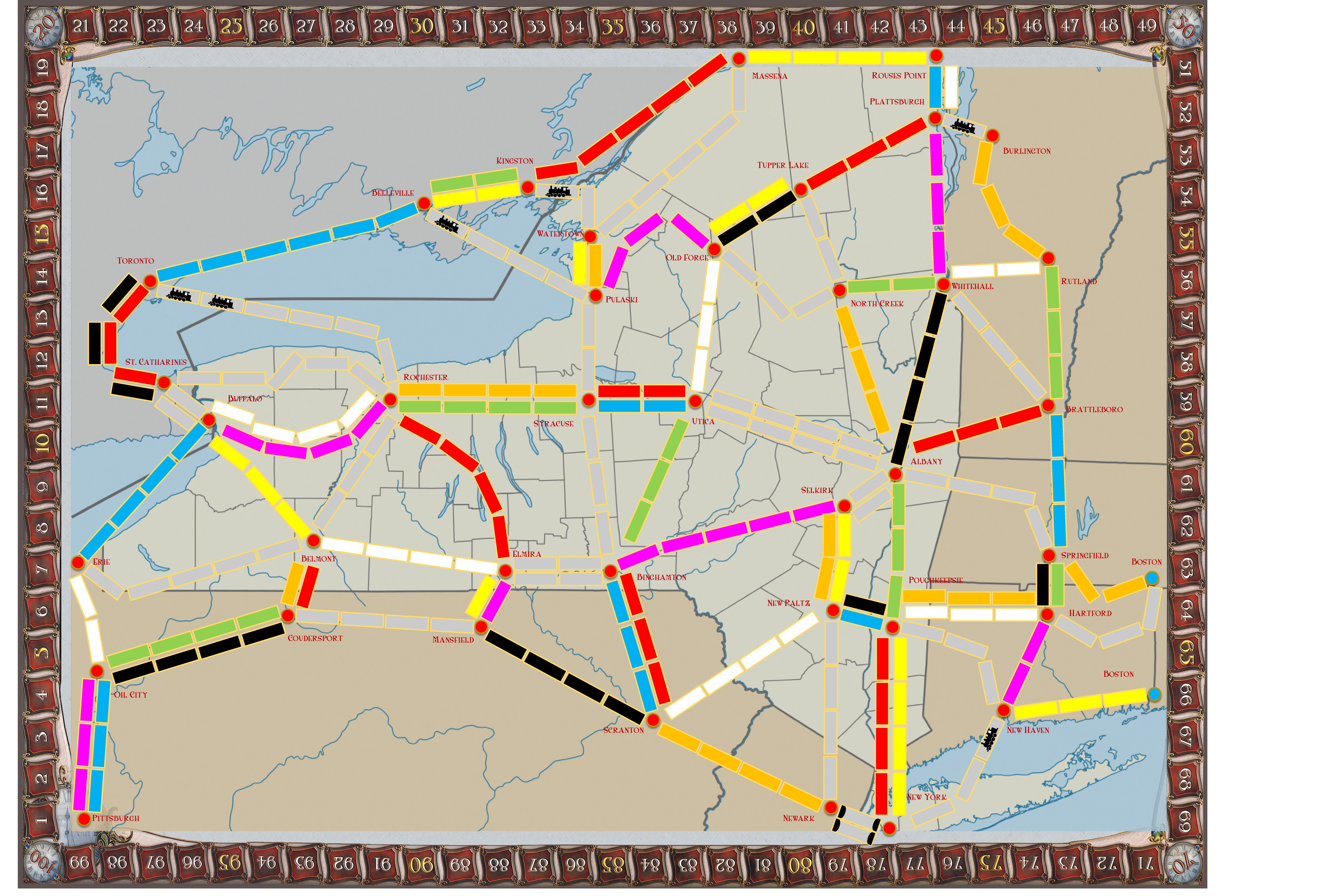 New York State (fan expansion for Ticket to Ride) box art