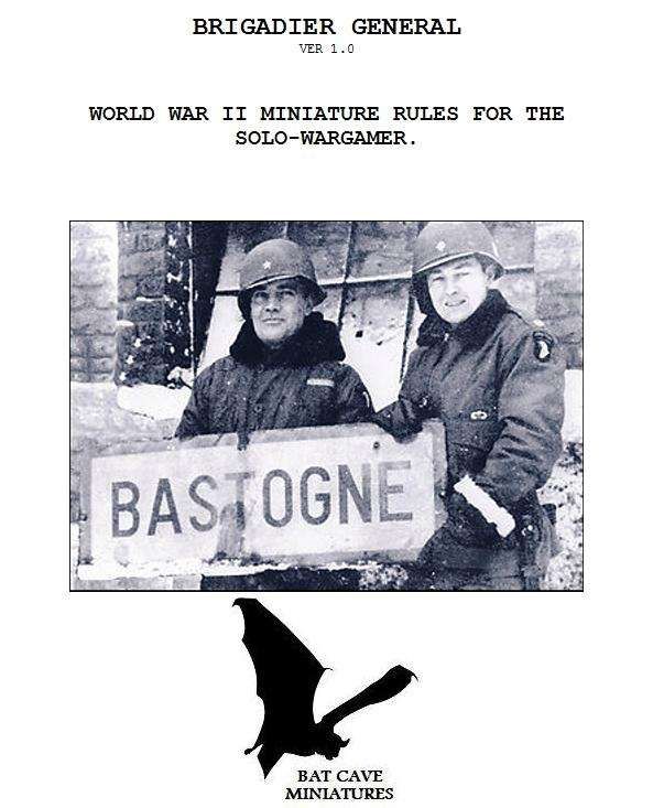 Brigadier General: World War II Miniature Rules for the Solo-Wargamer box art