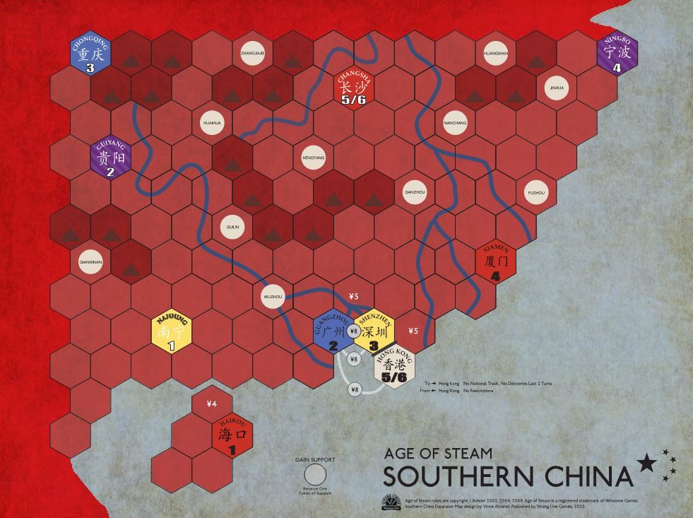 Coperta Age of Steam Expansion: Brummie Rails / Southern China