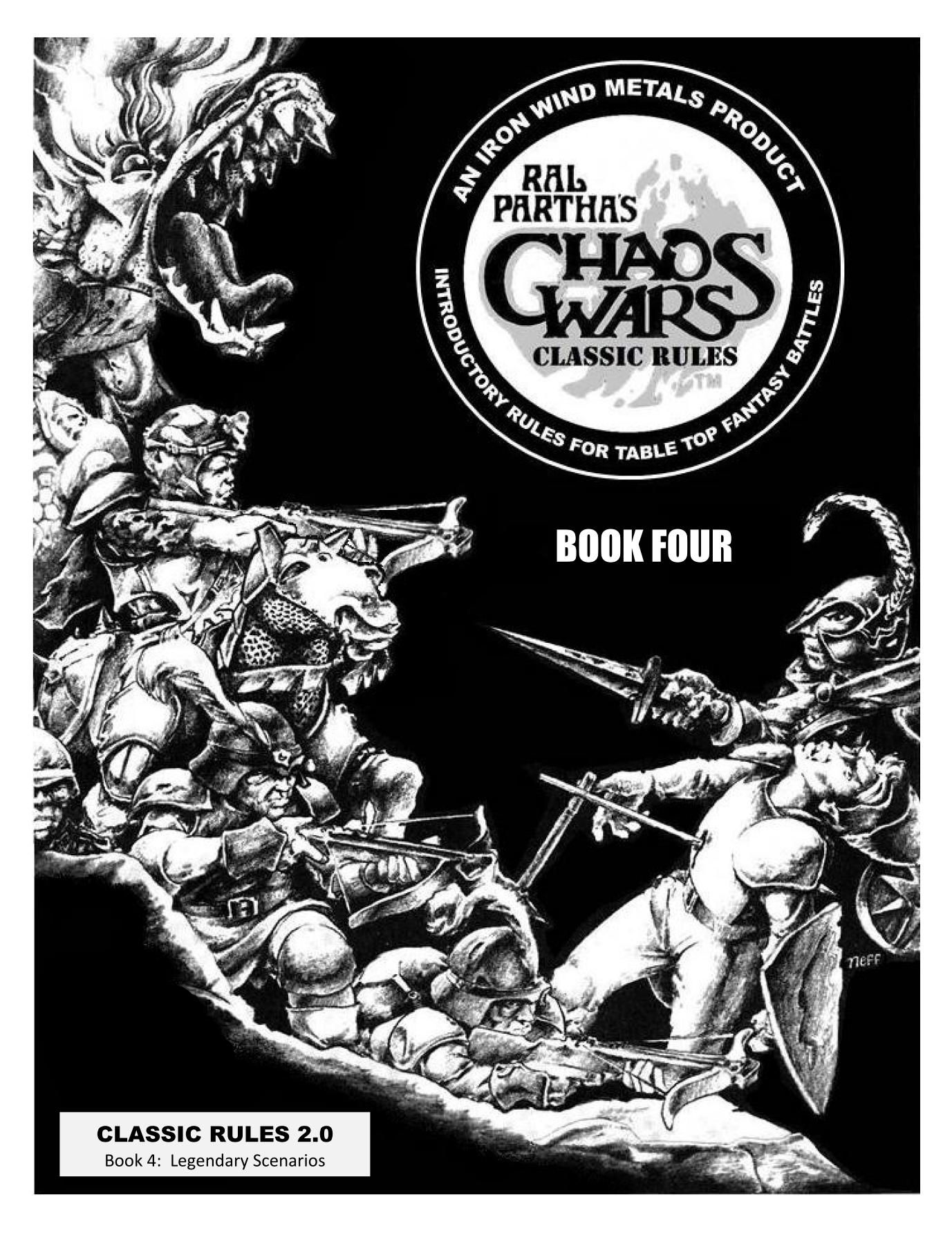Coperta Ral Partha's: Chaos Wars – Classic Rules Book Four: Legendary Scenarios