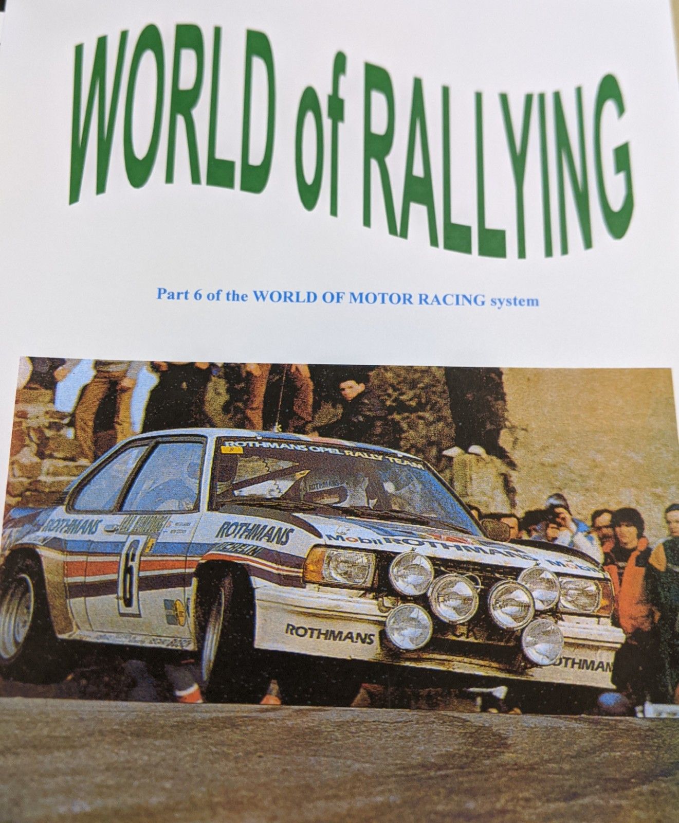Coperta World of Motor Racing: World of Rallying